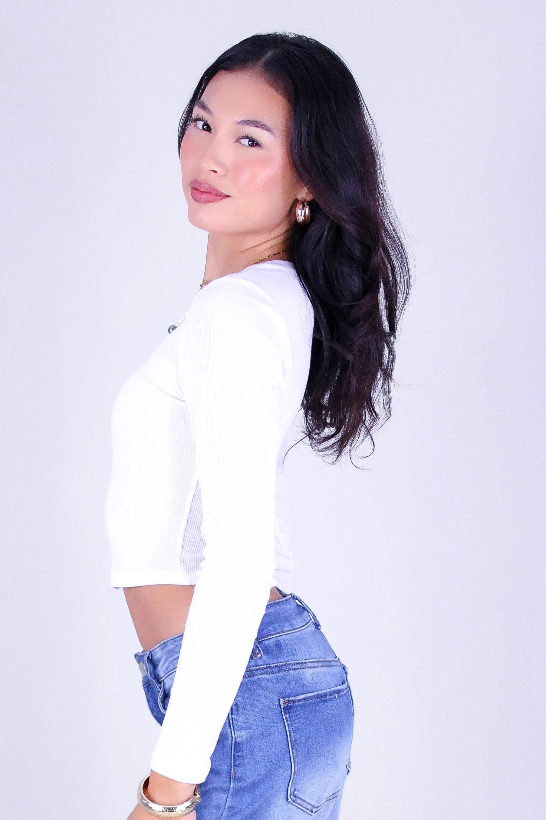 EVERYDAY RIB LONG SLEEVE TOP - Image 3