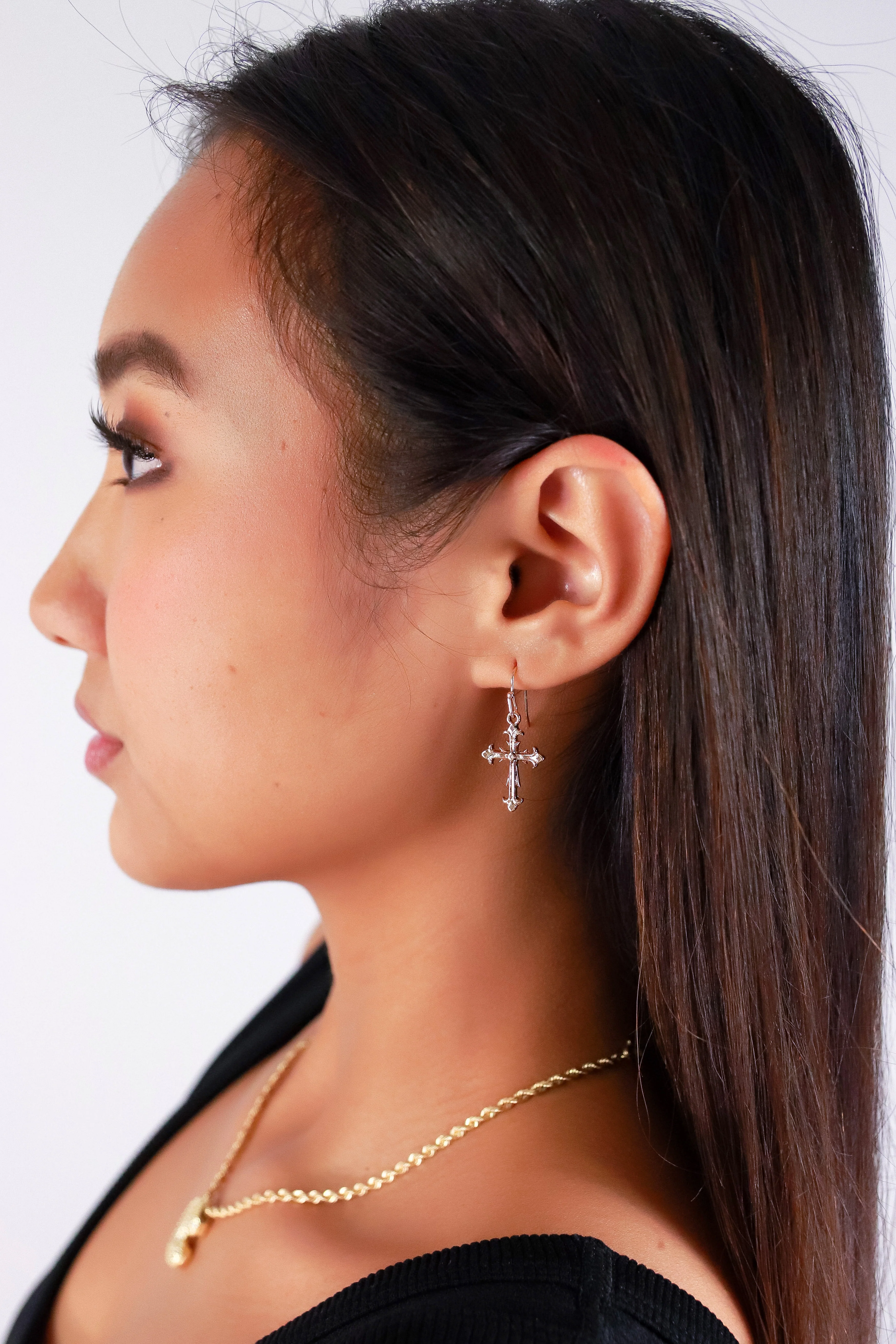 CELESTIAL CROSS EARRINGS