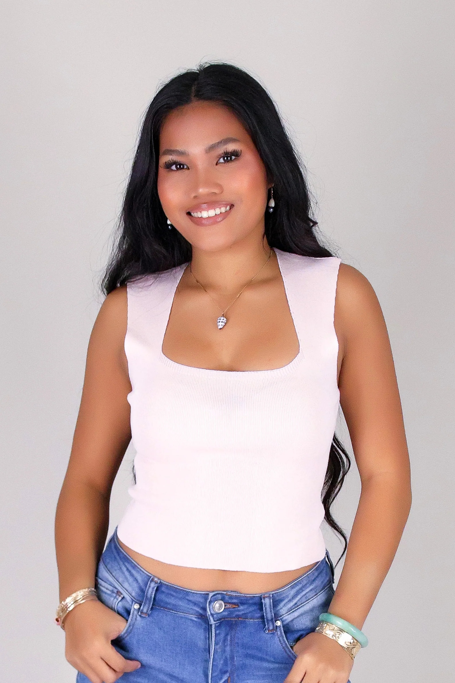 COZY CUT SWEATER TANK - Image 2