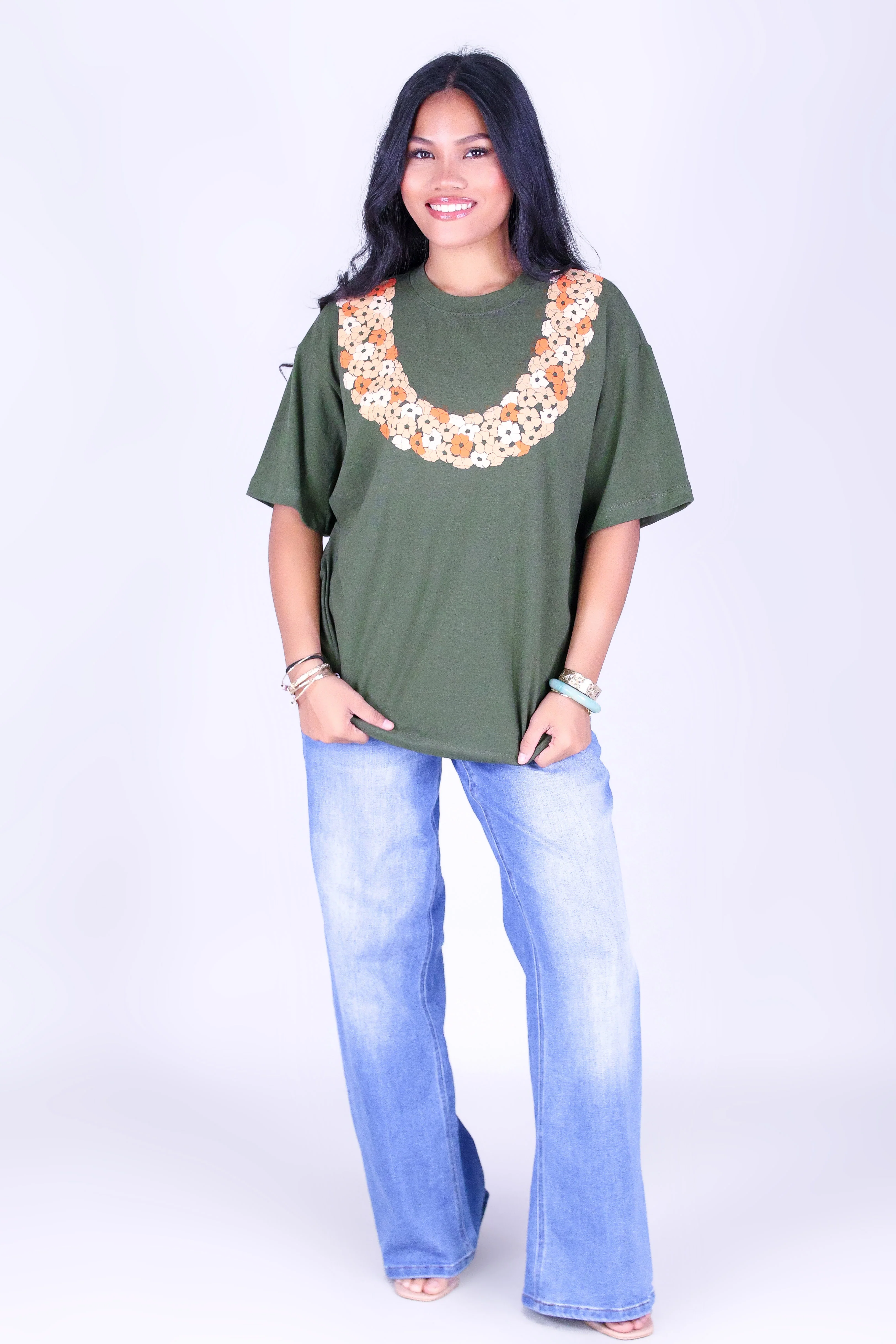 CLUSTERED PUAKENIKENI OVERSIZED TEE
