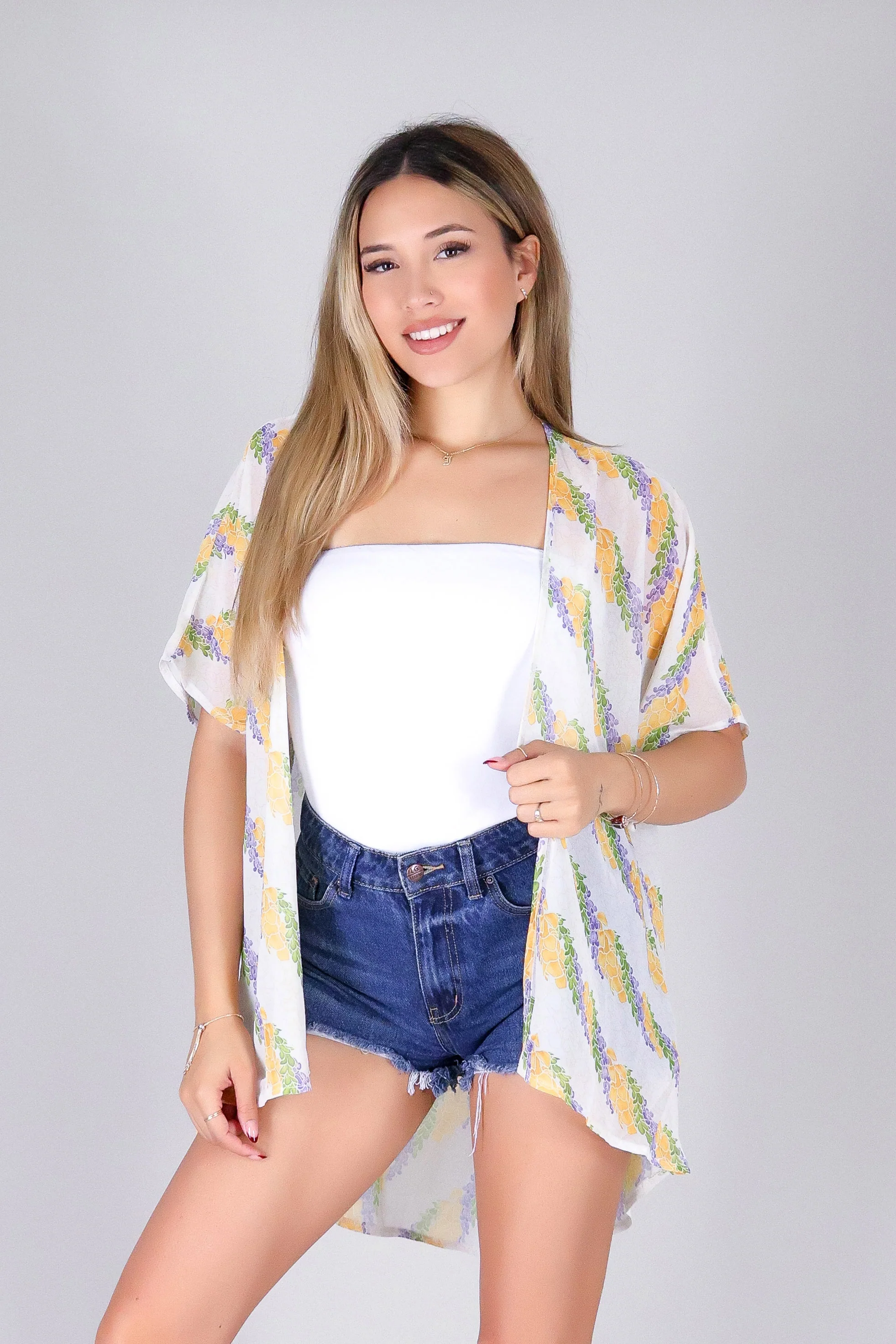 TWISTED LEI CHIFFON CARDIGAN - Image 2