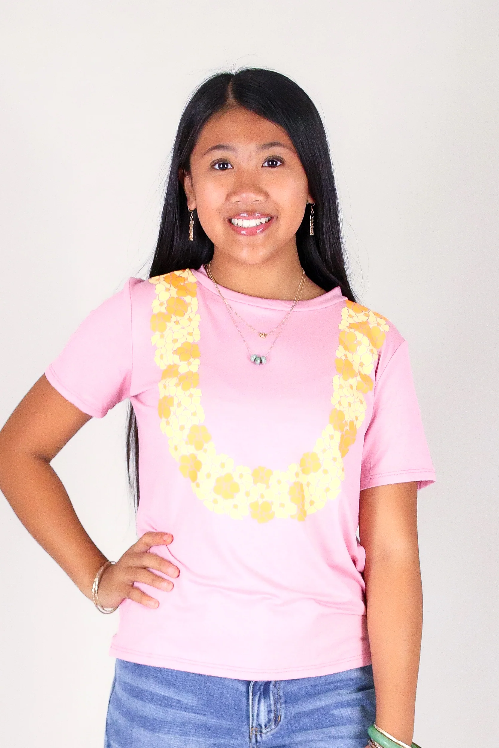 CLUSTERED PUAKENIKENI LEI TEE | KIDS SIZE 2-16 - Image 2