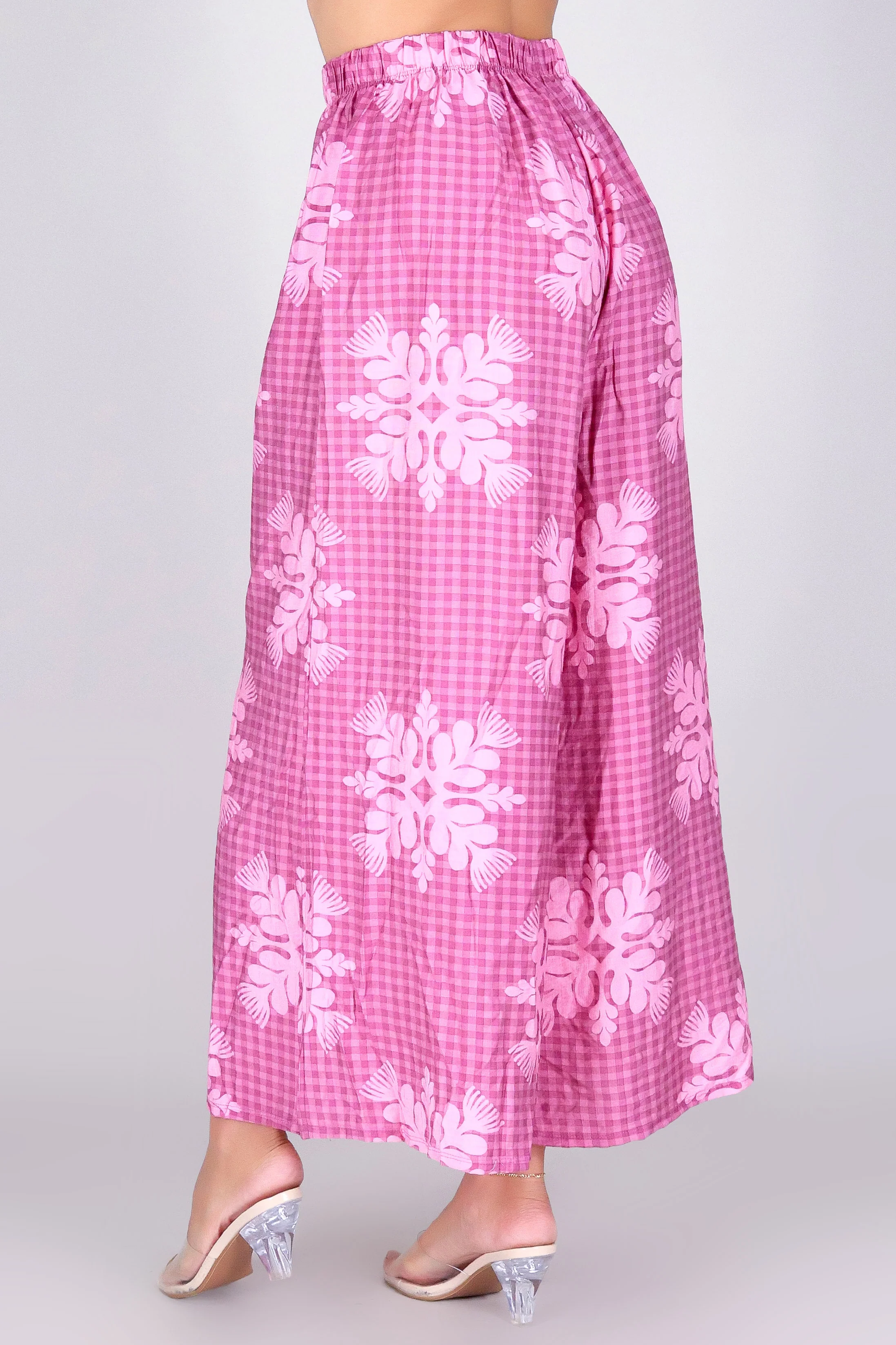 GINGHAM OHIA PALAZZO PANTS - Image 3