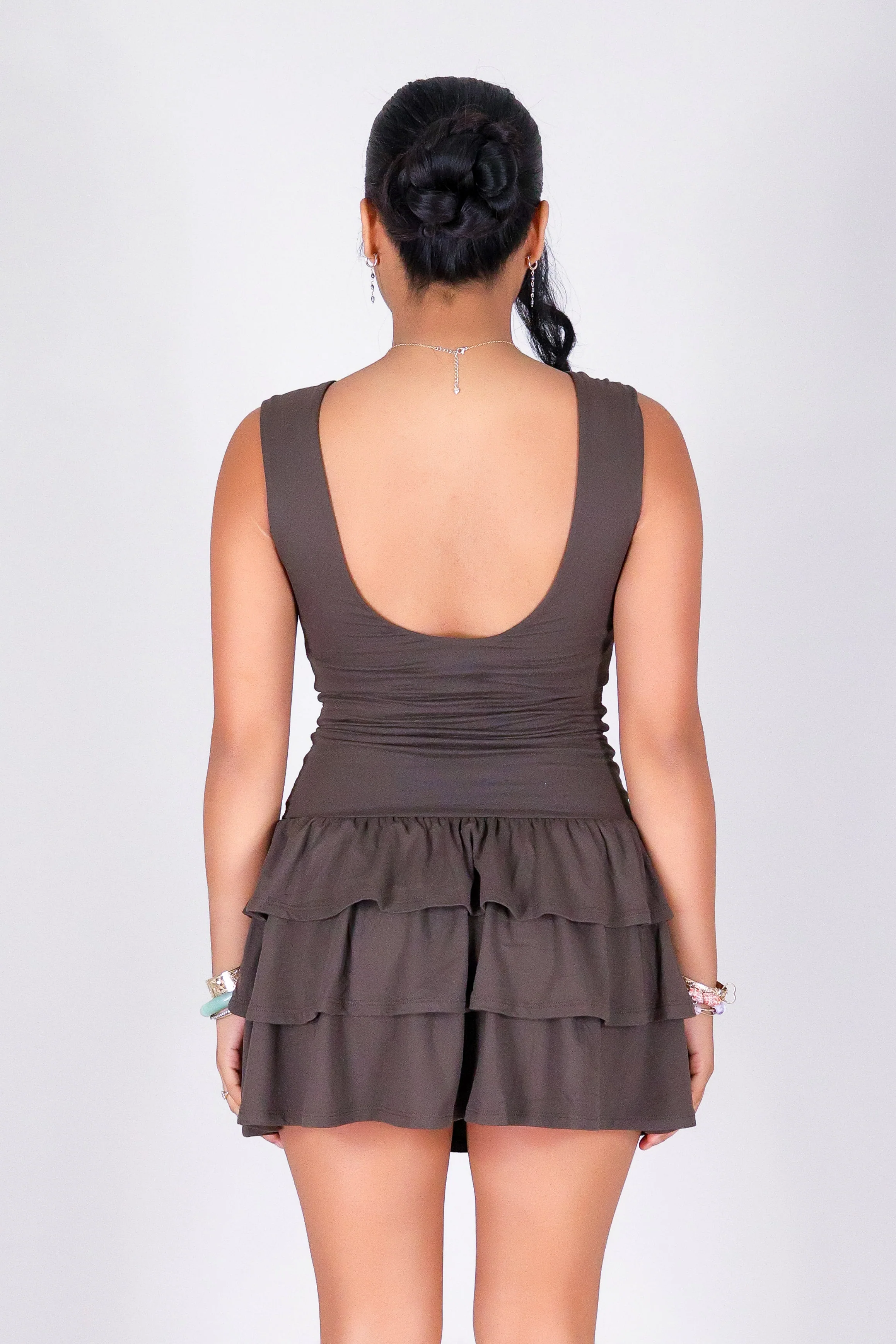 ROSEFALL BACKLESS MINI DRESS - Image 4