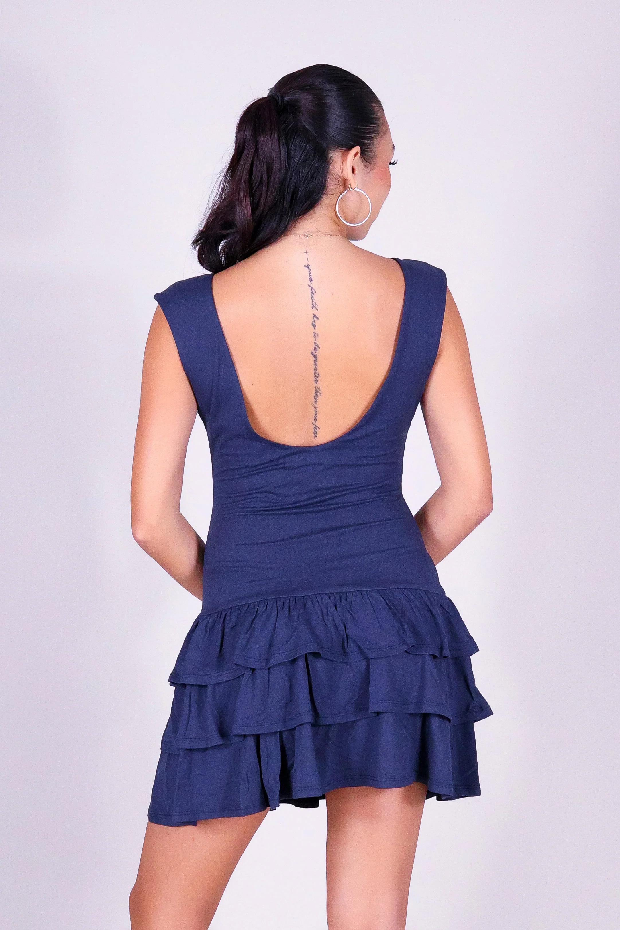 ROSEFALL BACKLESS MINI DRESS - Image 4