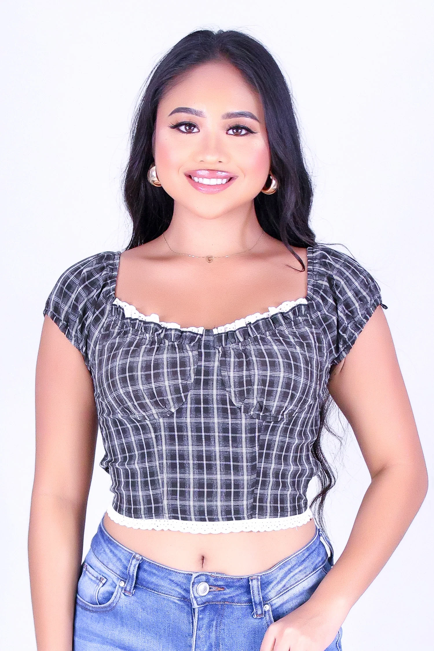 SOFT PLAID TOP - Image 2