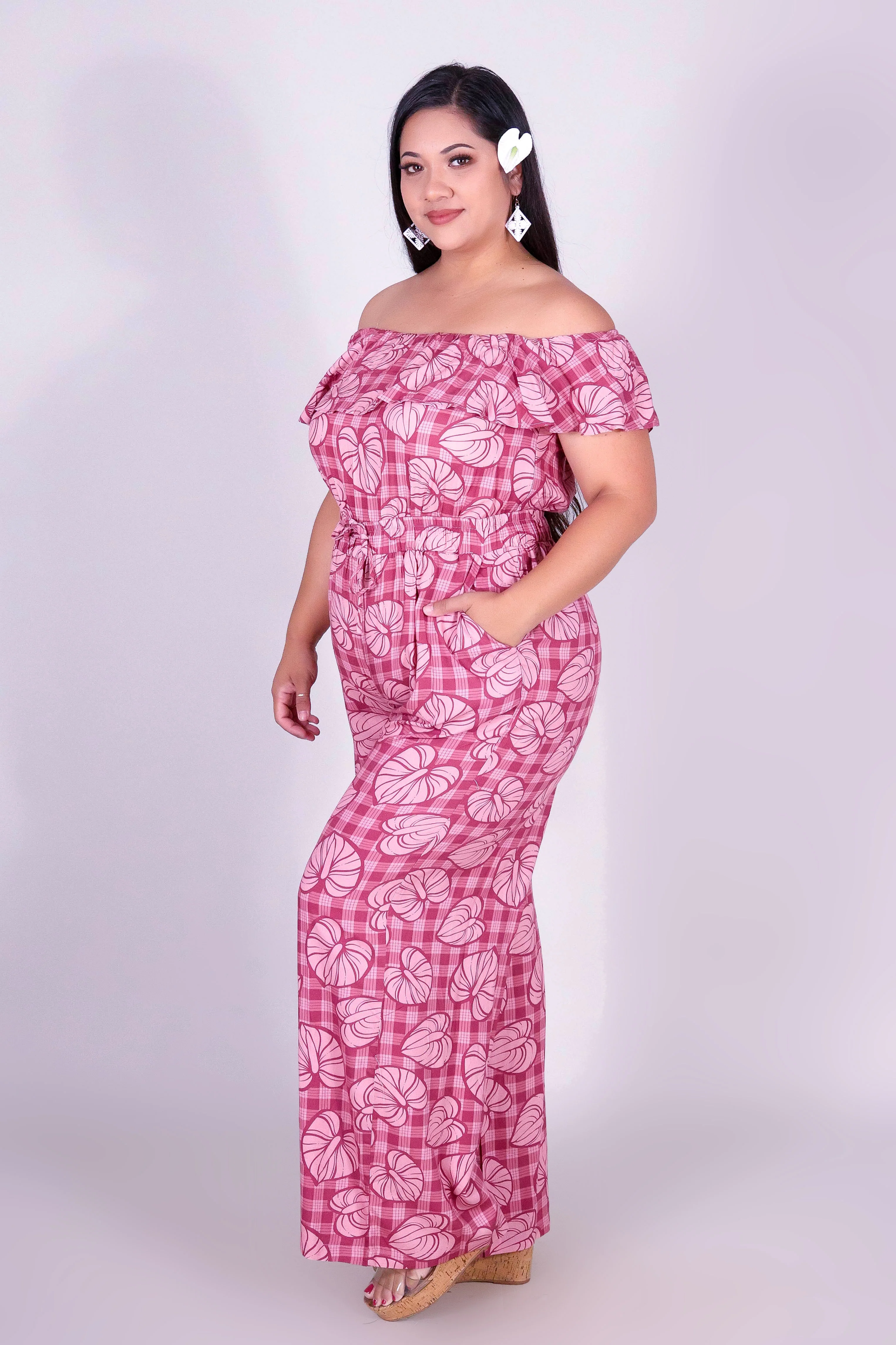 ANTHURIUM PALAKA OFF SHOULDER JUMPSUIT - Image 2