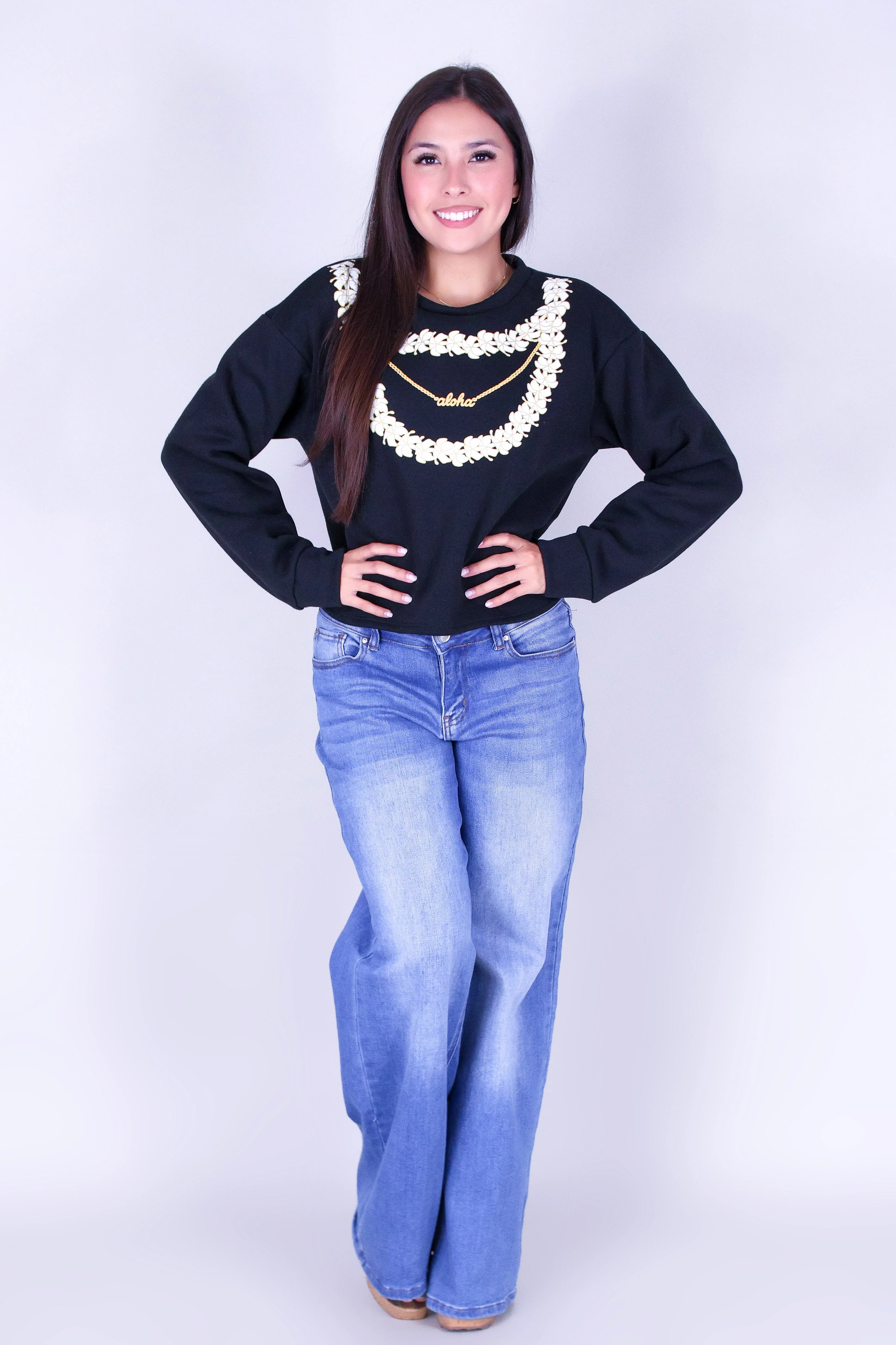 LAYERED PUAKENIKENI ALOHA SWEATER