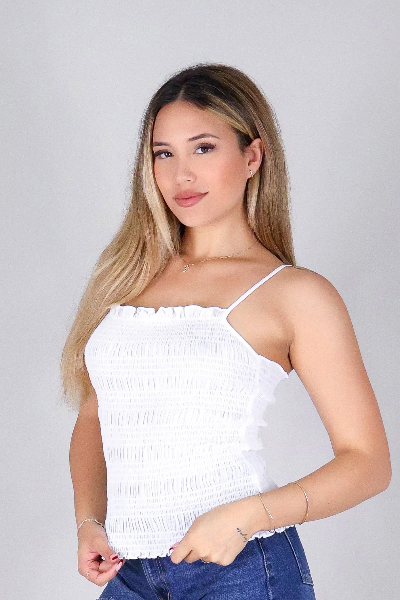 HONEY DROP SMOCKED TOP - Image 3