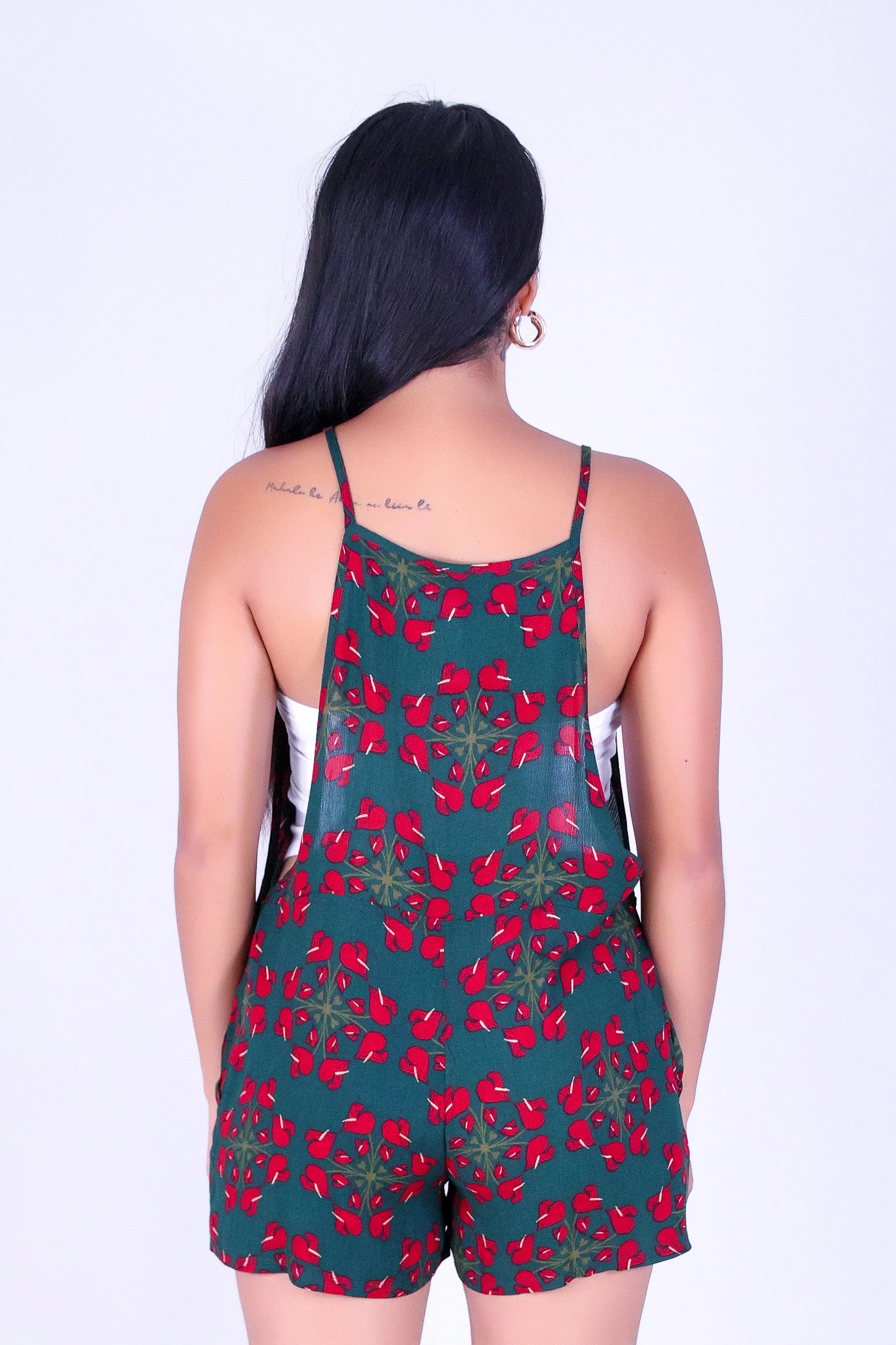 ANTHURIUM QUILT OVERALL ROMPER - Image 4