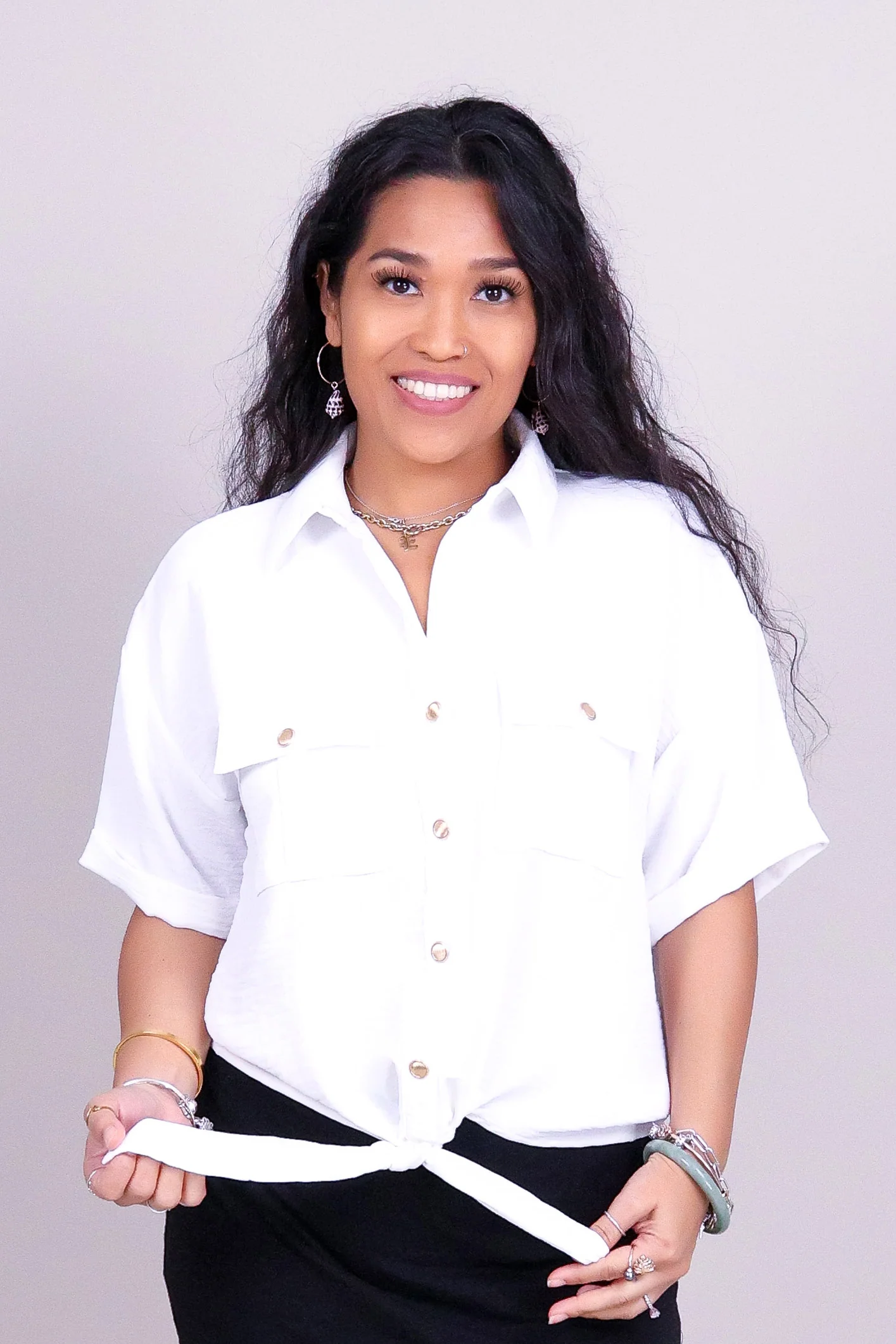 SIMPLE LINE BUTTON DOWN TOP - Image 2