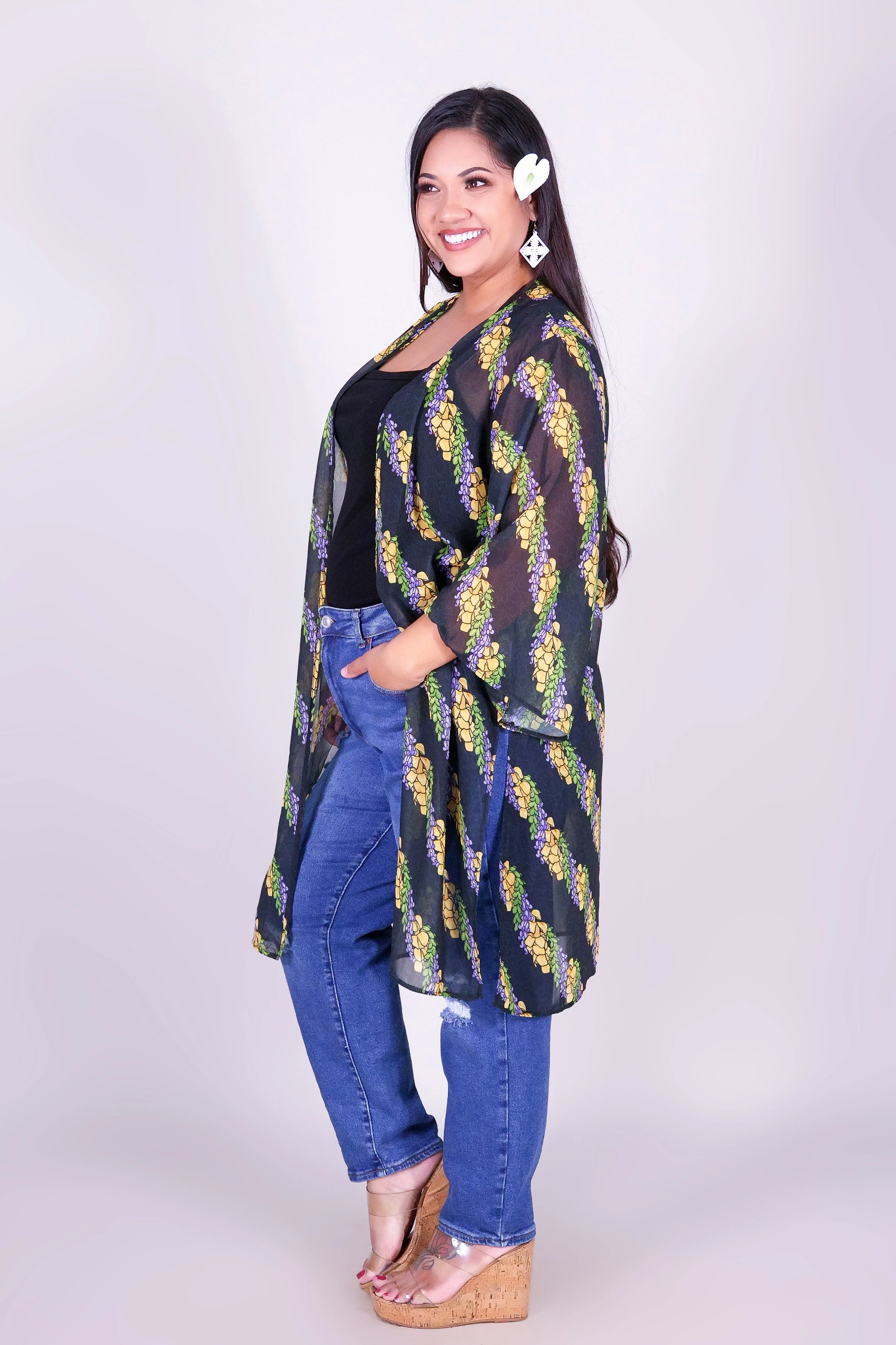 TWISTED LEI CHIFFON CARDIGAN - Image 2