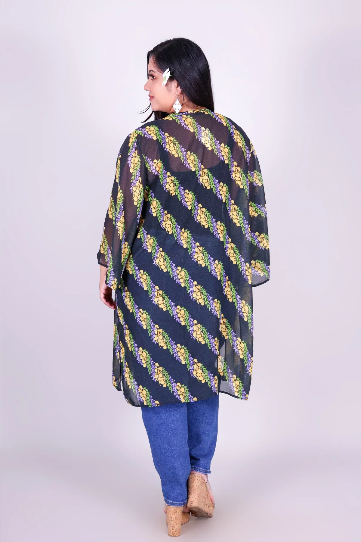 TWISTED LEI CHIFFON CARDIGAN - Image 3