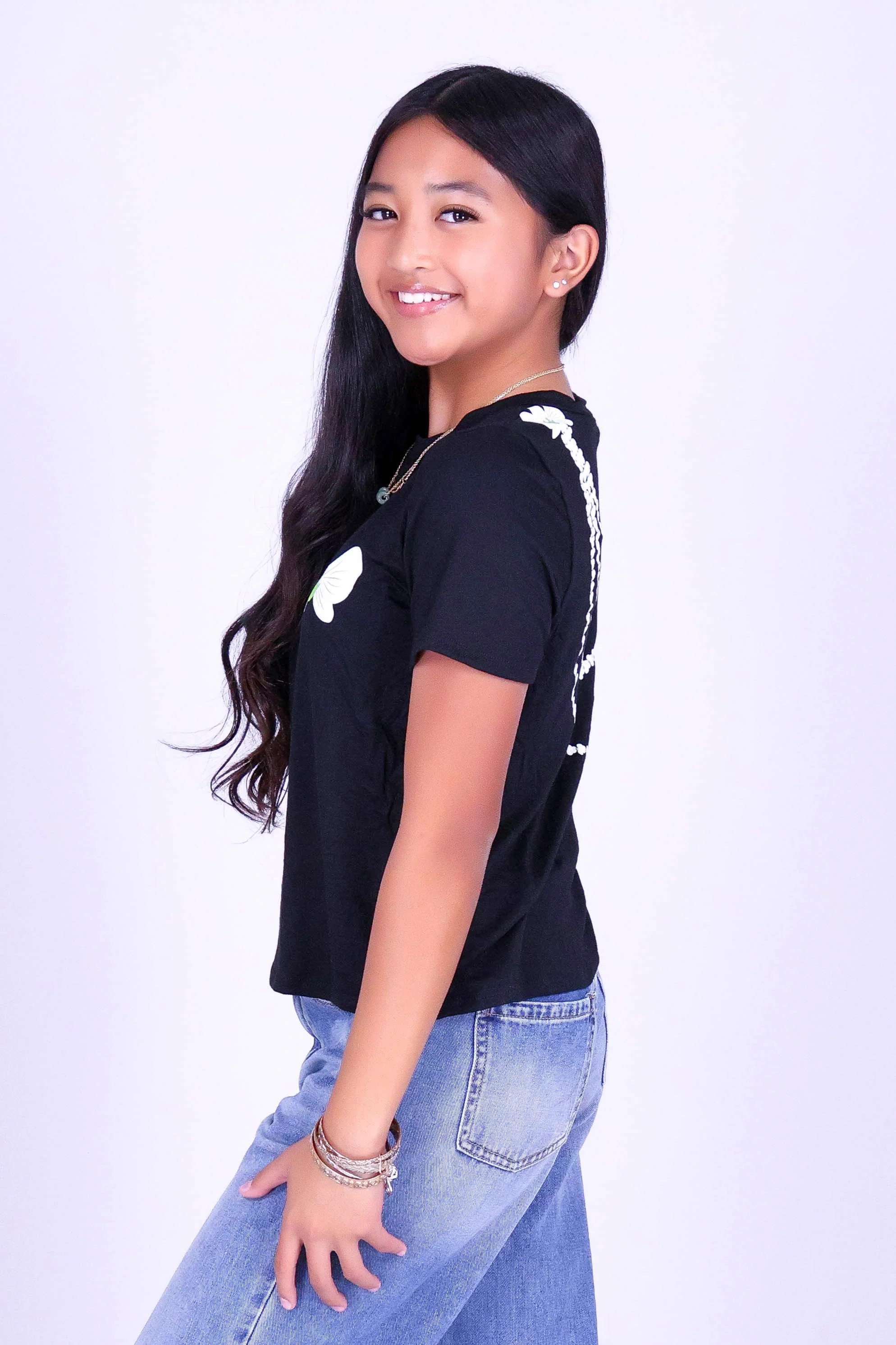 ORCHID CROWN LEI TEE | KIDS SIZE 2-16 - Image 3