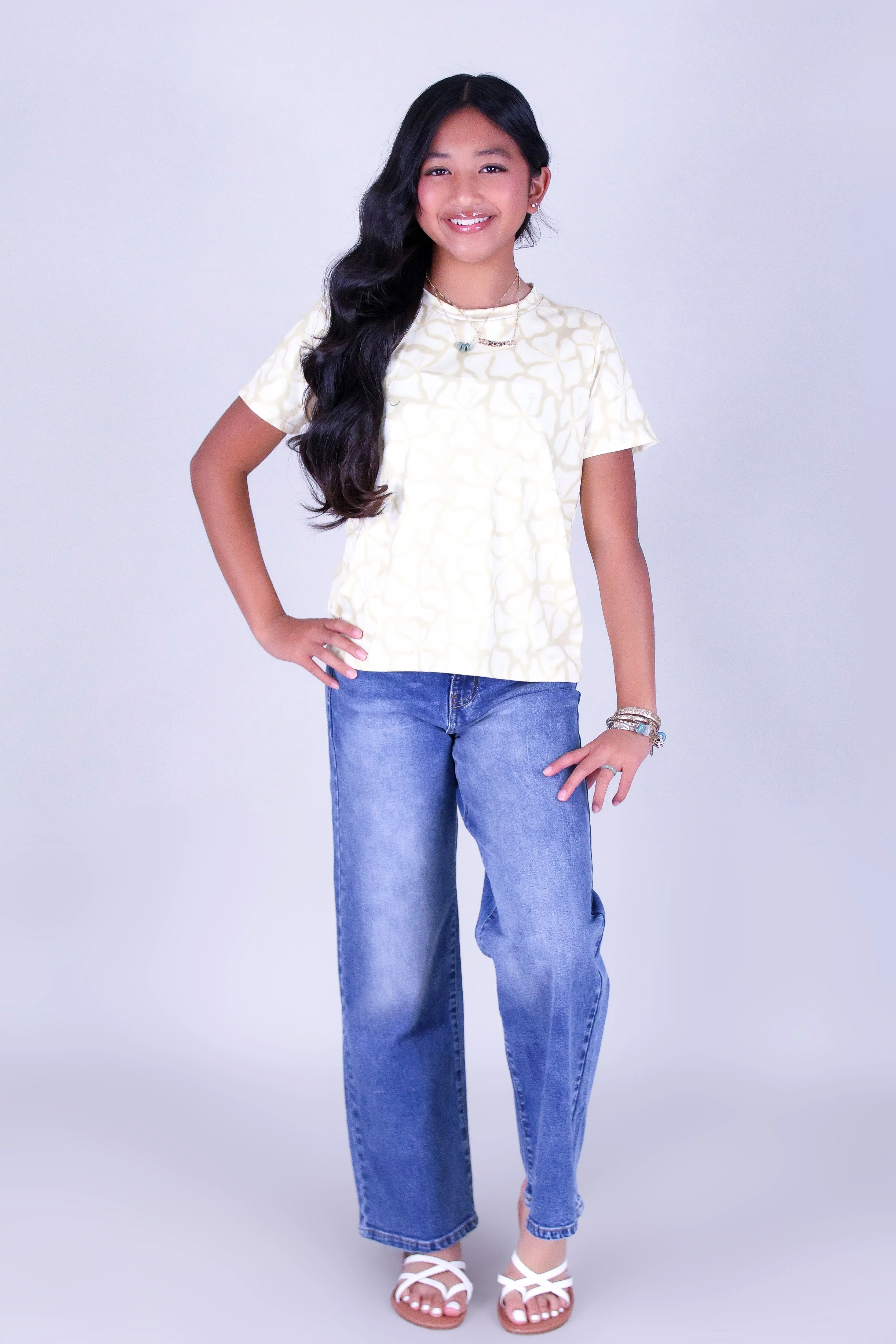 WAVY HIBISCUS TOP | KIDS SIZE 2-16