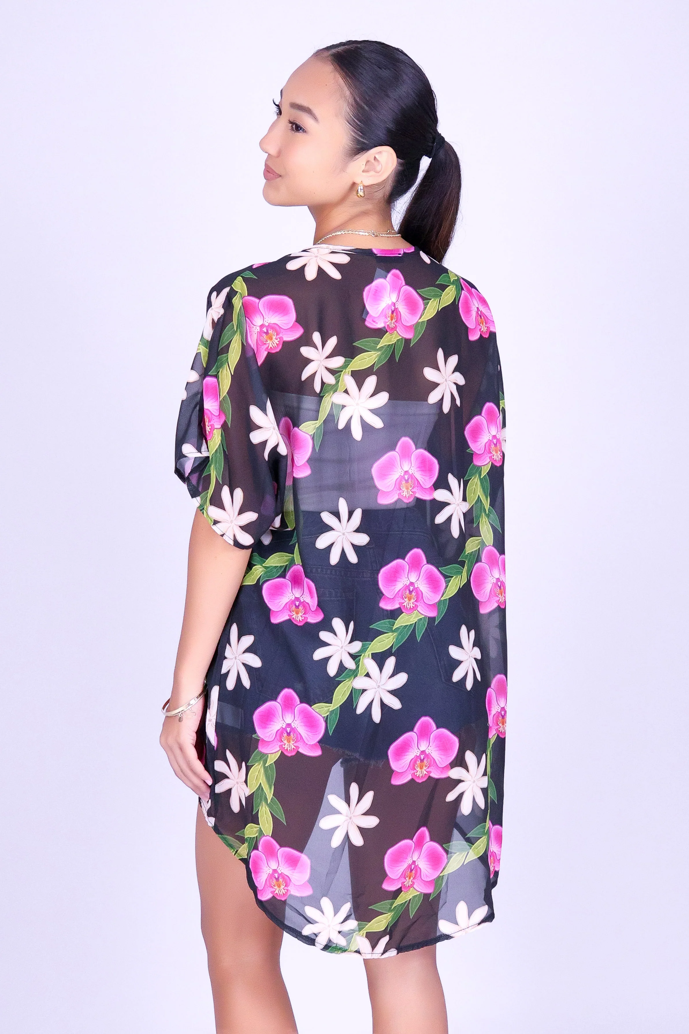 ORCHID TIARE CHIFFON CARDIGAN - Image 4