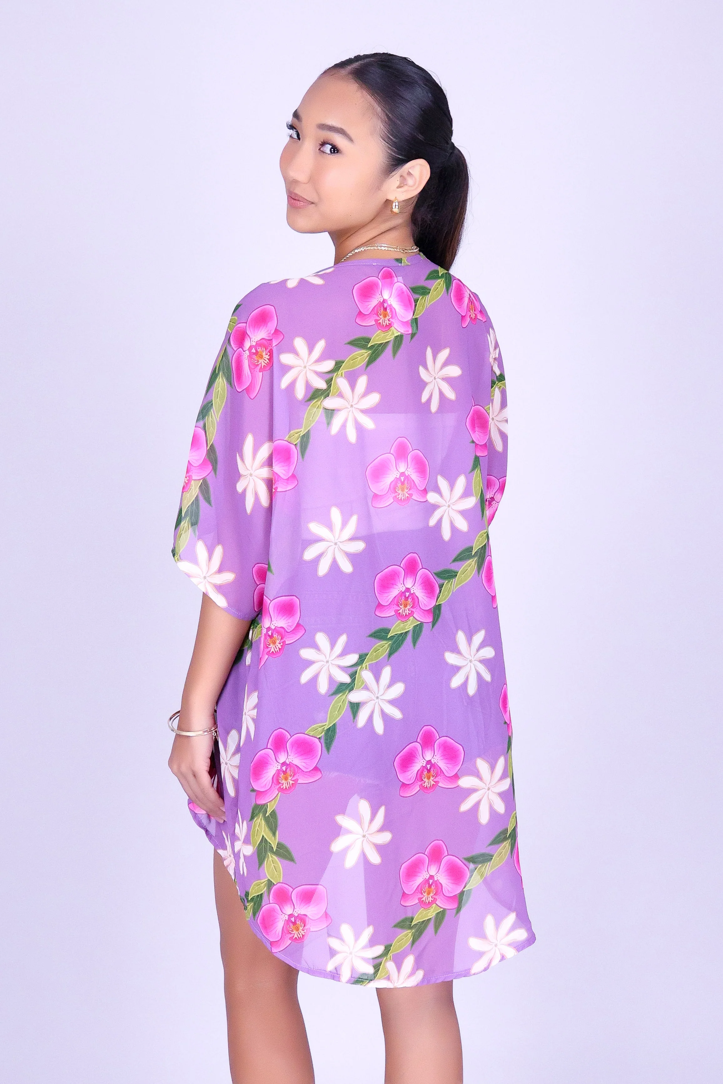 ORCHID TIARE CHIFFON CARDIGAN - Image 4