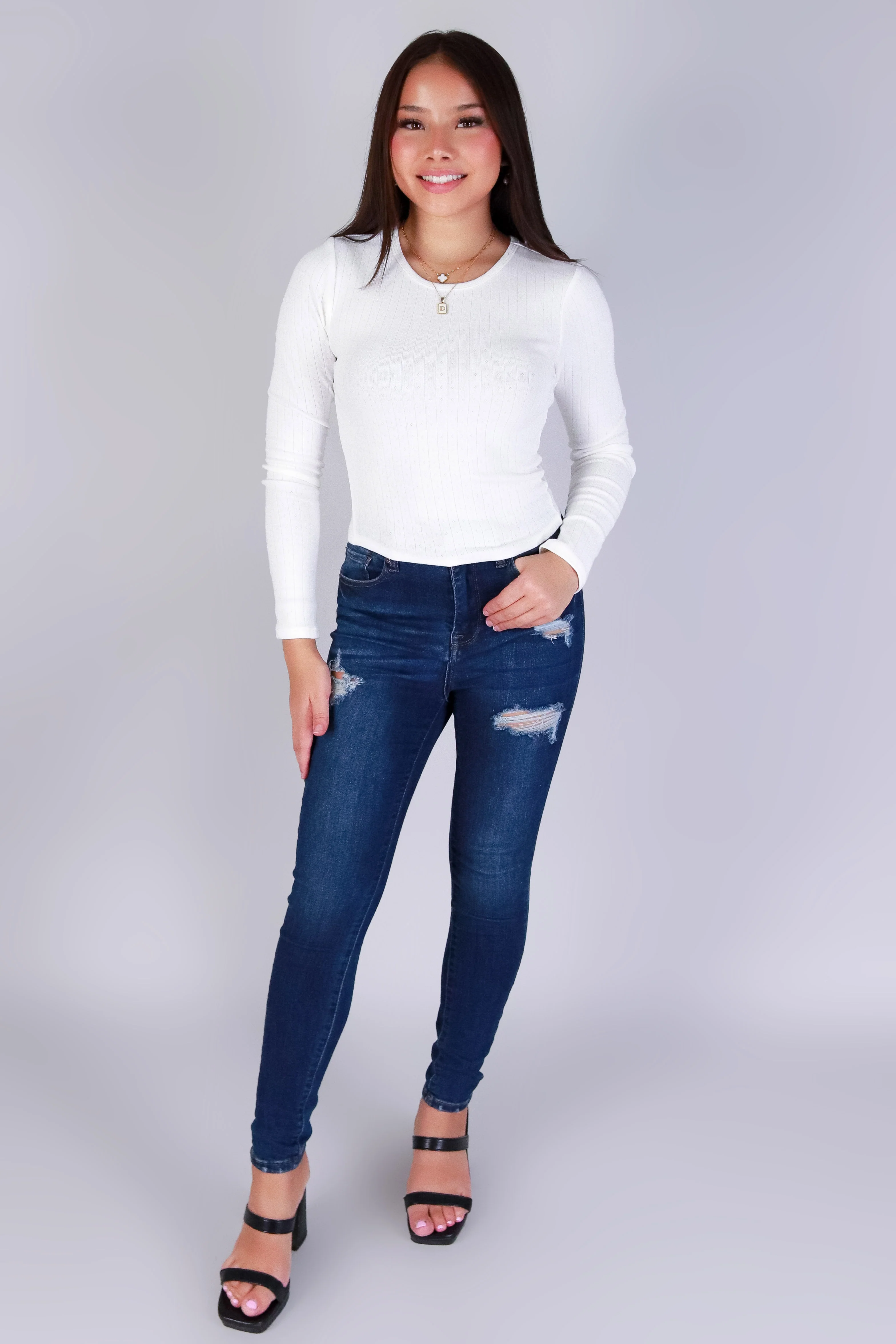 DELICATE DETAILS LONG SLEEVE TOP - Image 2
