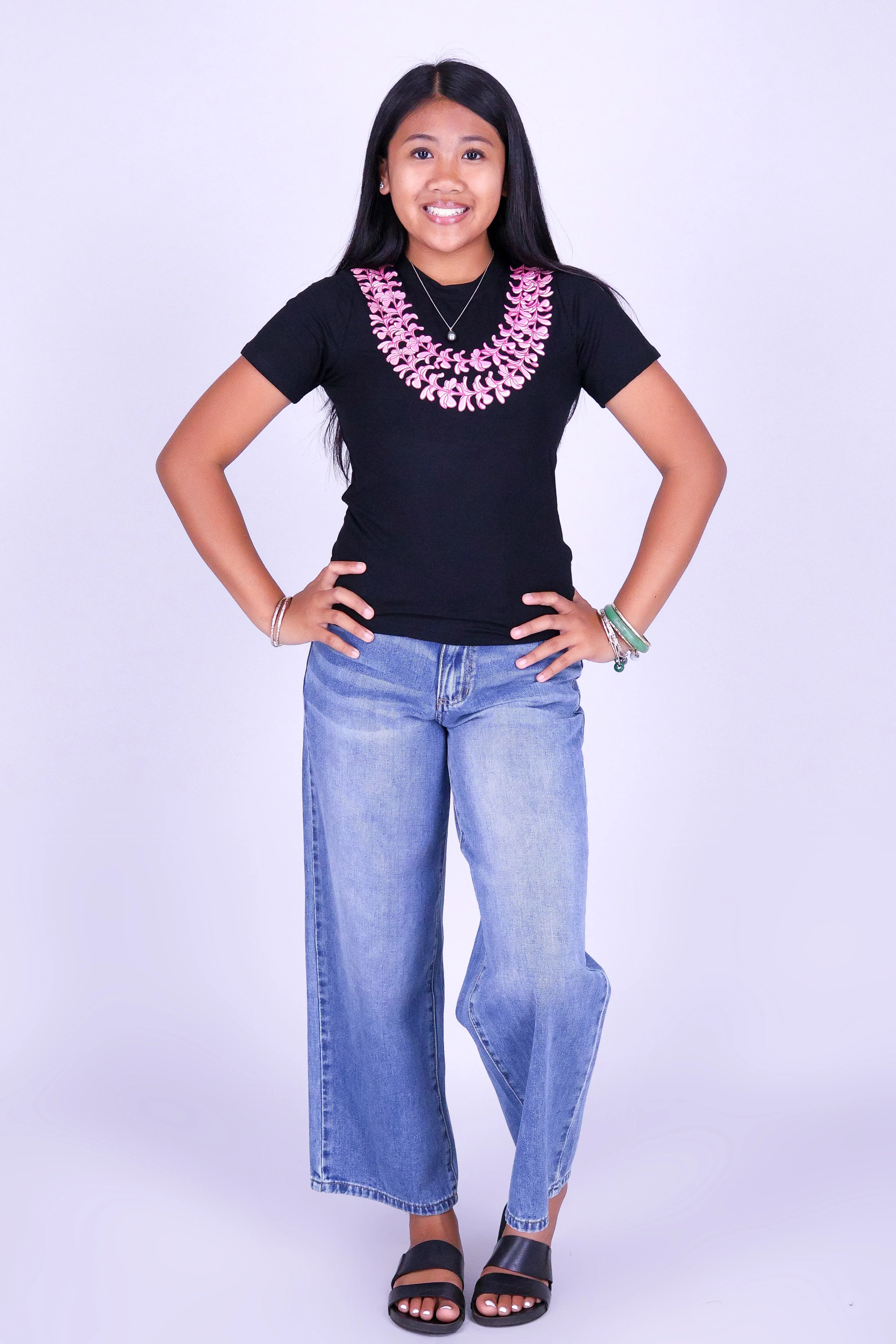 2 STRAND PLUMERIA LEI TEE | KIDS SIZE 2-16