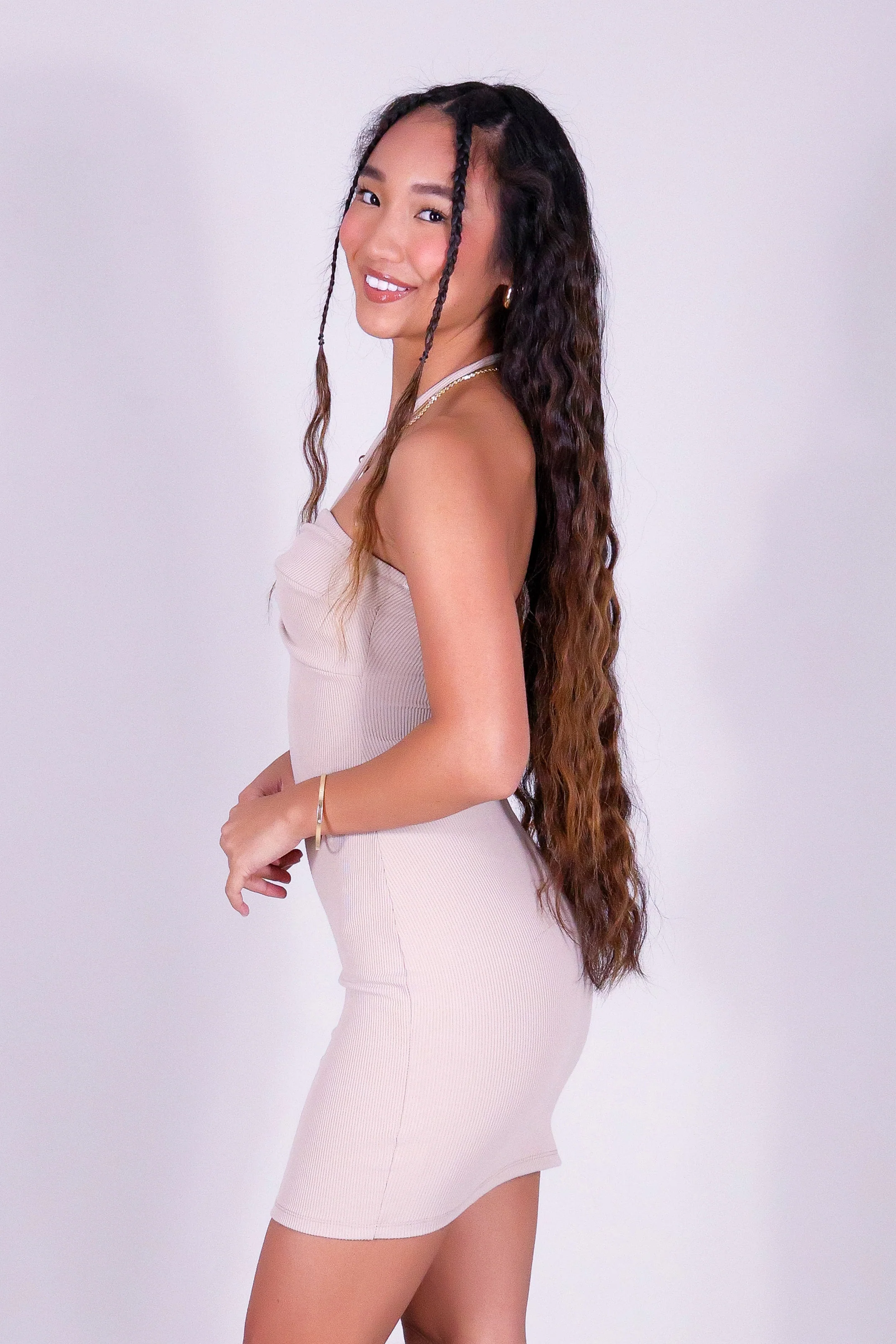 EASY FALL MINI HALTER DRESS - Image 3