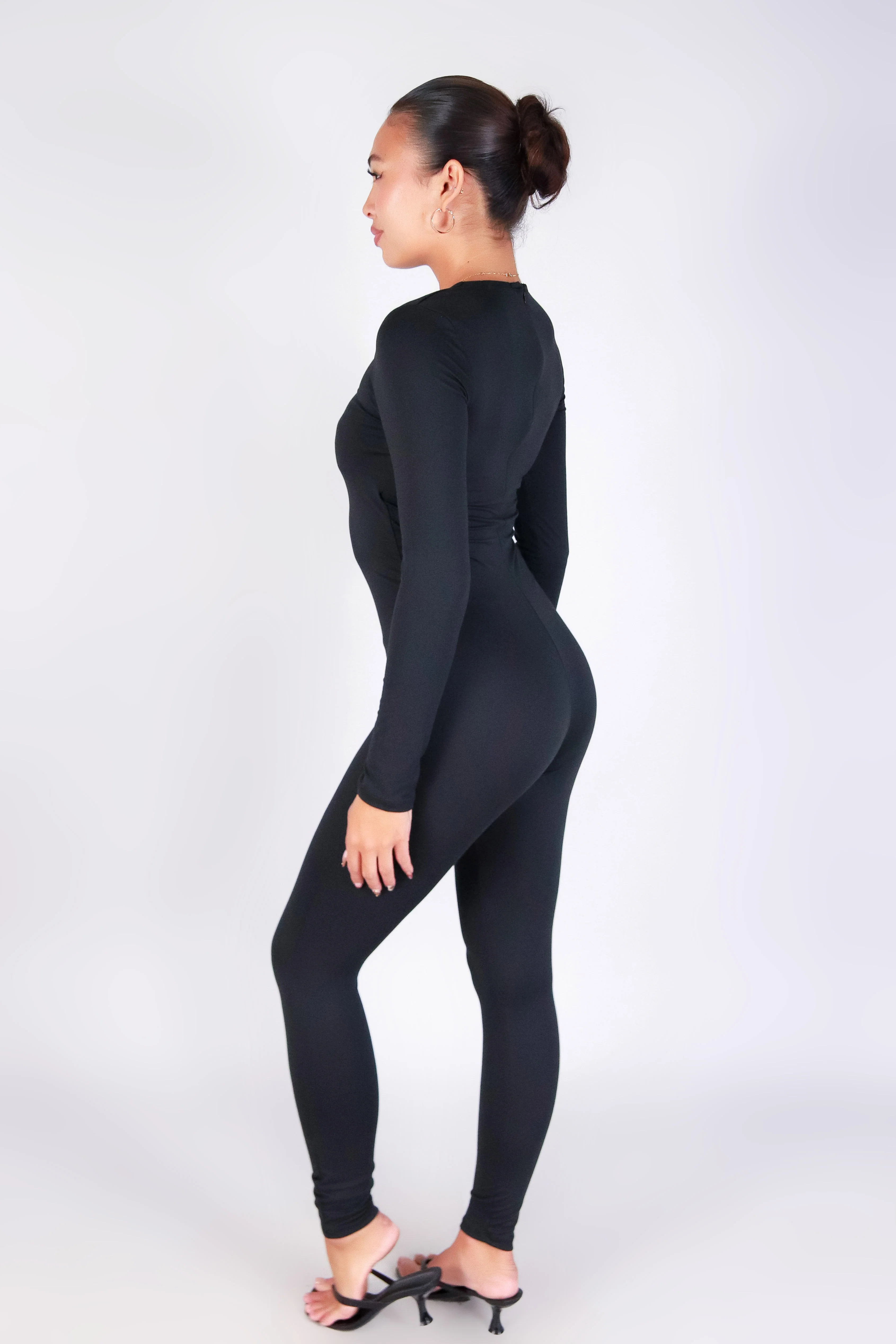 BABE IN BLACK CATSUIT JUMPSUIT - Image 2