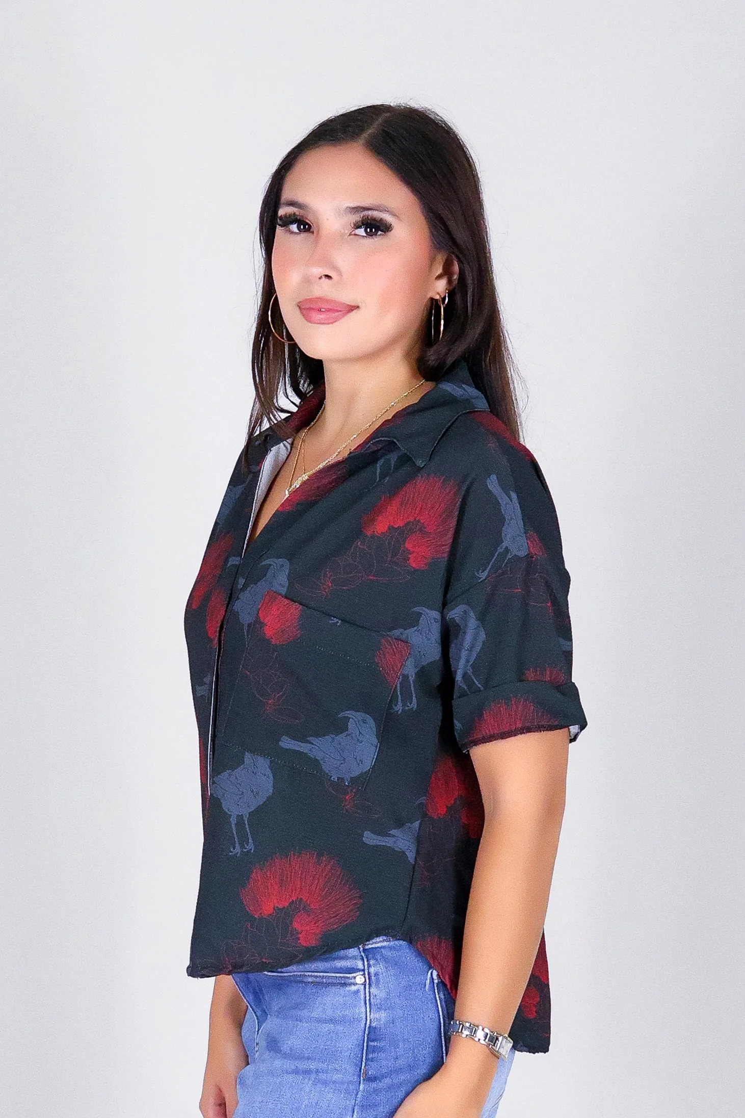 IIWI BIRD BUTTON DOWN TOP - Image 3