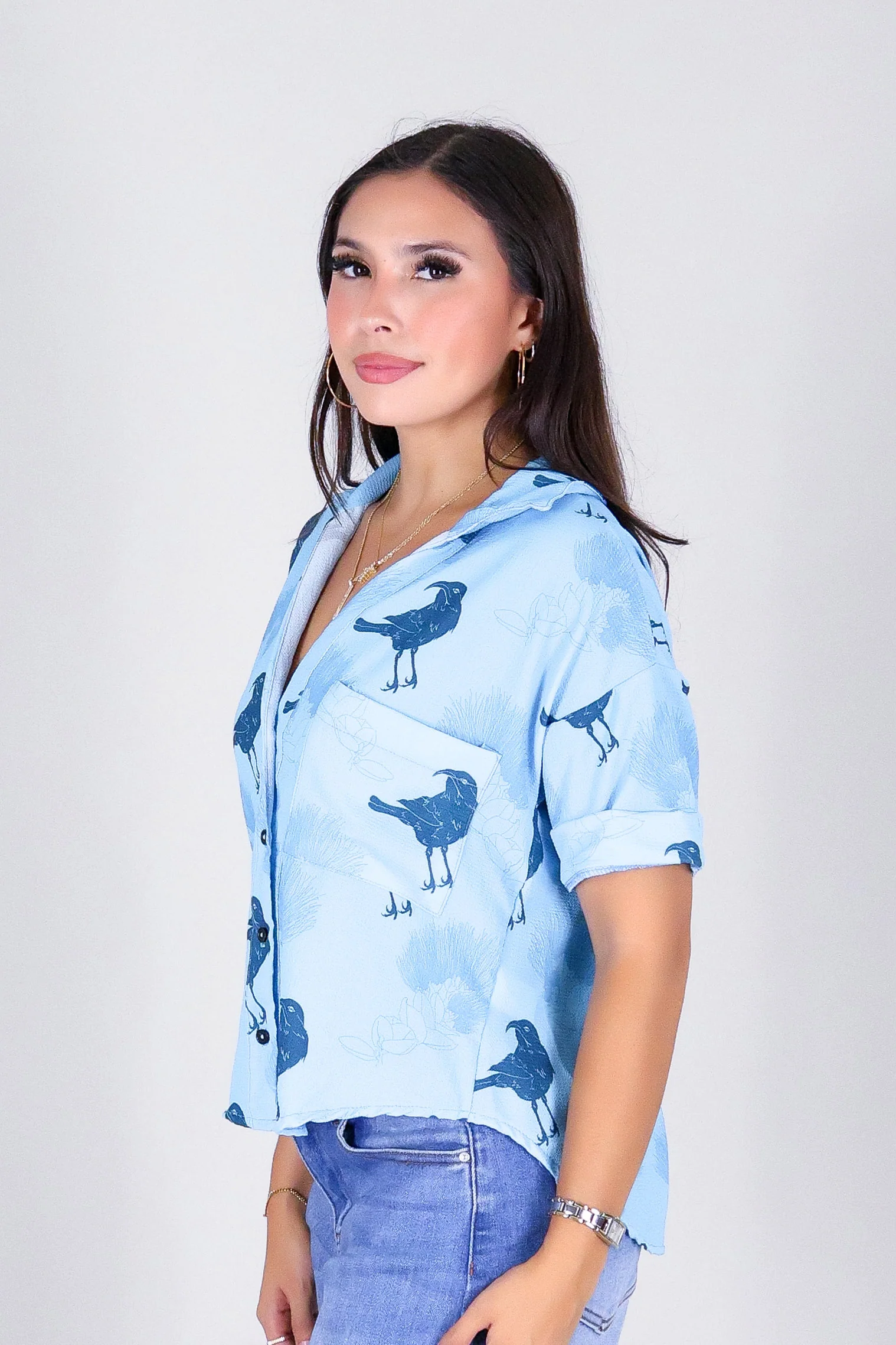 IIWI BIRD BUTTON DOWN TOP - Image 3