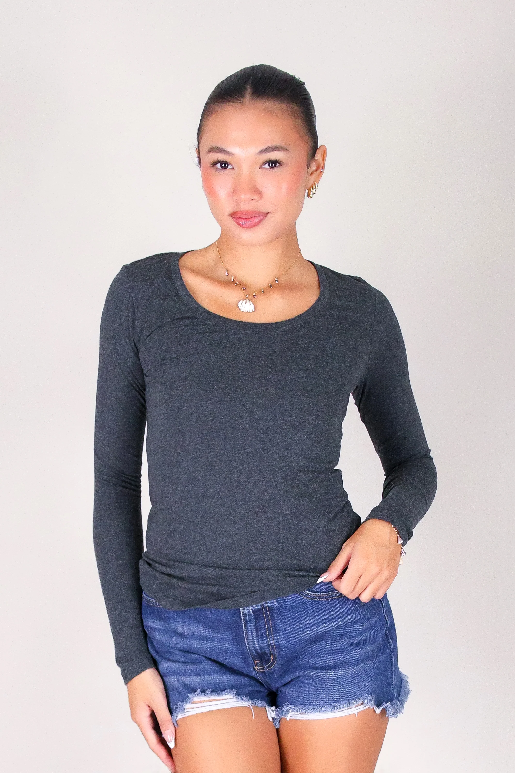HOLD THAT THOUGHT LONG SLEEVE TOP - Image 2