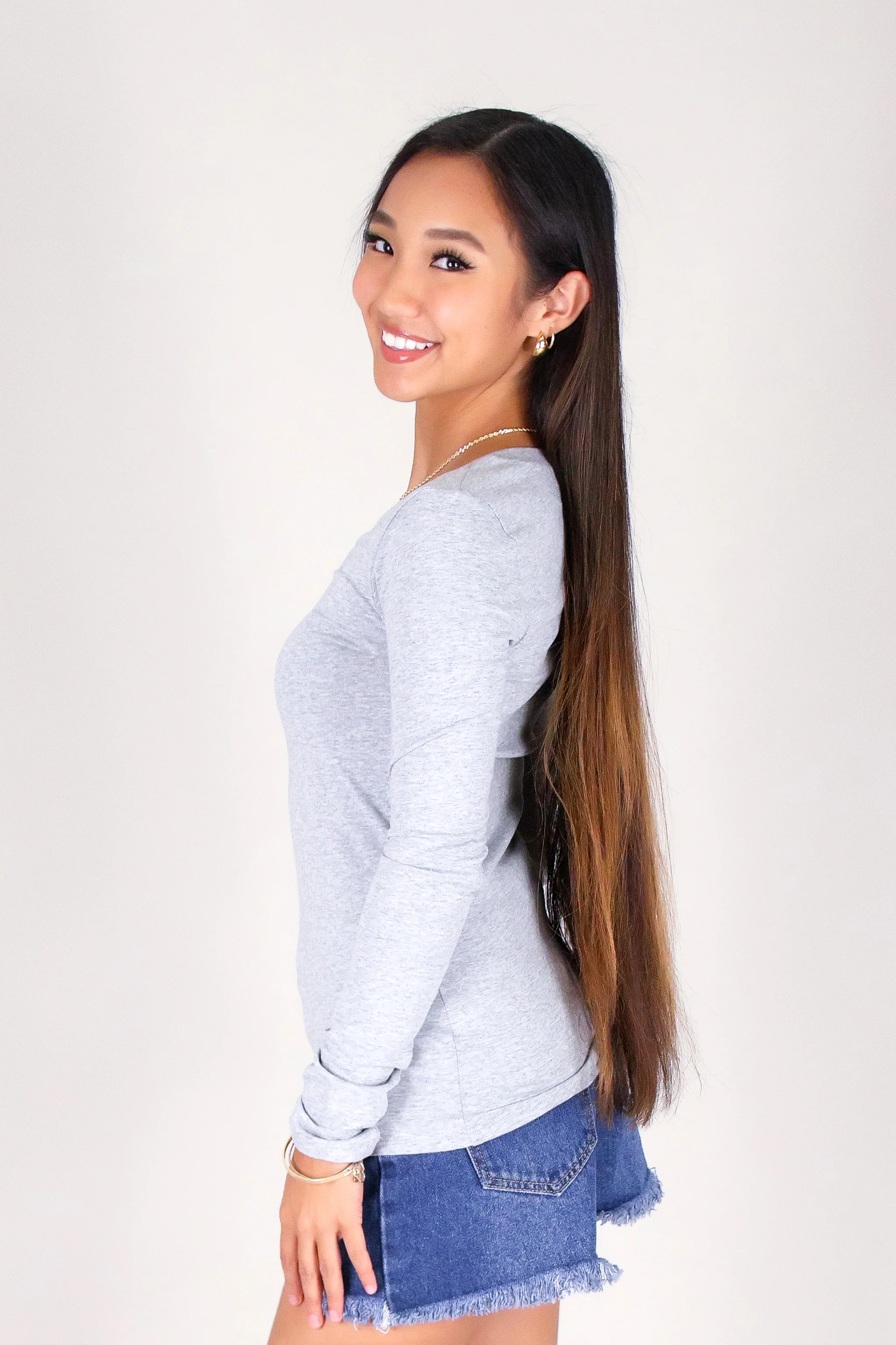 HOLD THAT THOUGHT LONG SLEEVE TOP - Image 3