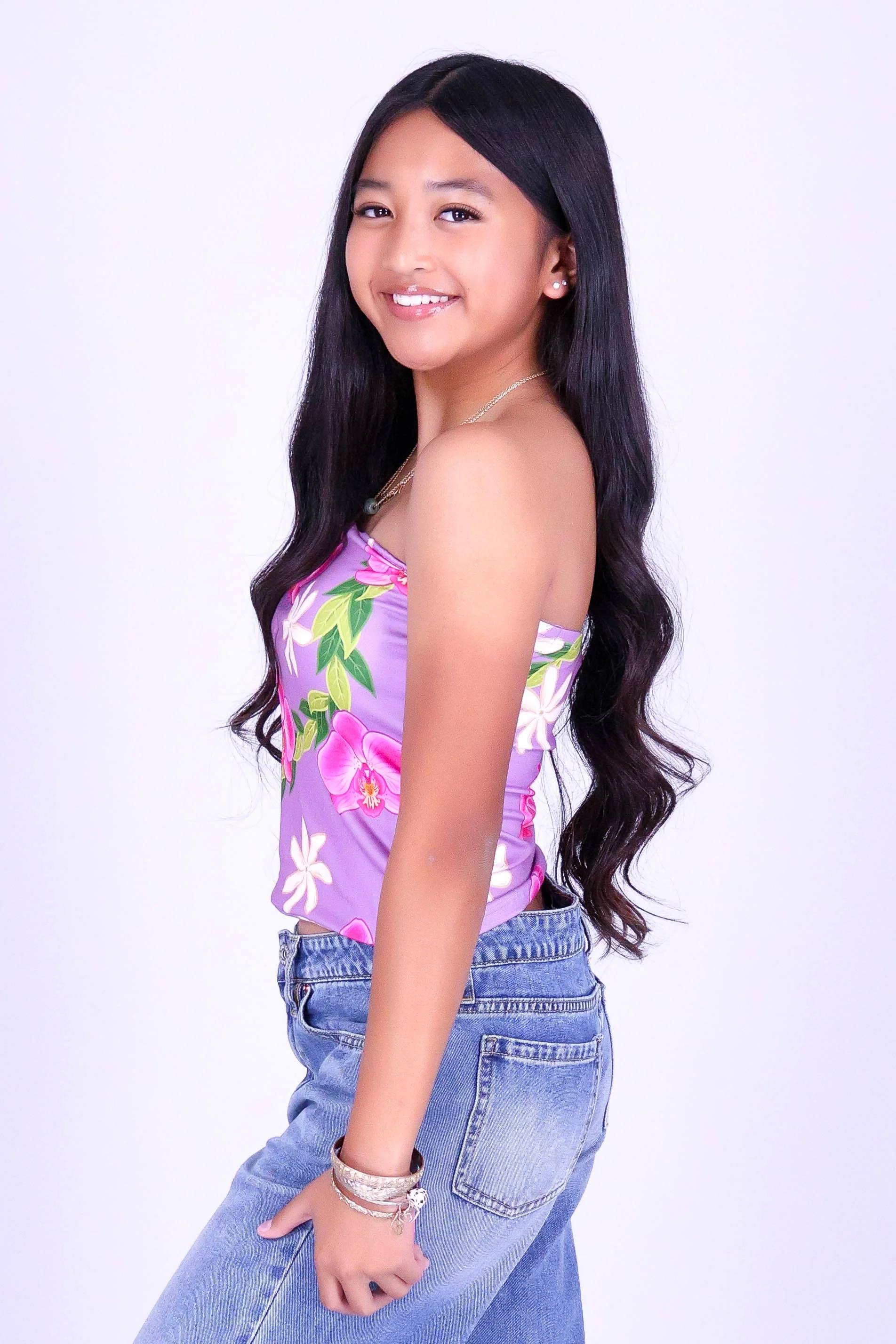 ORCHID TIARE TUBE TOP | KIDS SIZE 2-16 - Image 3