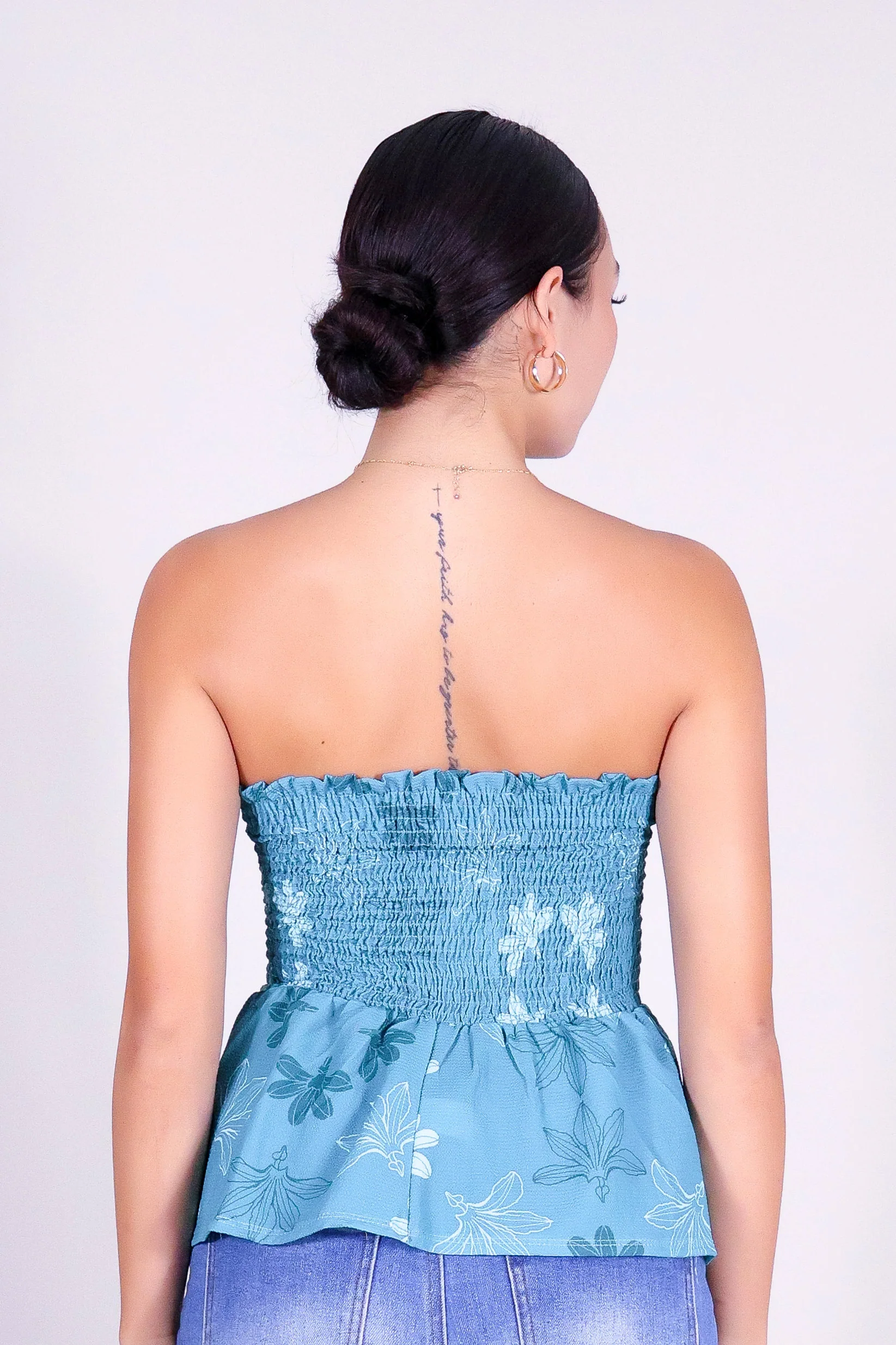 NAUPAKA SMOCKED TUBE TOP - Image 4