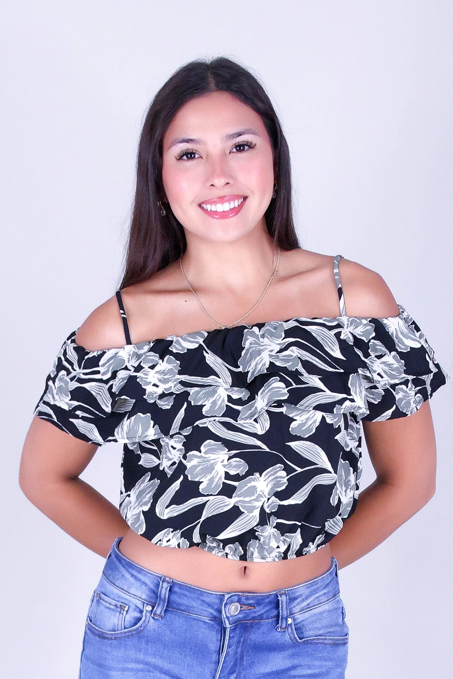 WHISPER BLOOM COLD-SHOULDER TOP - Image 2