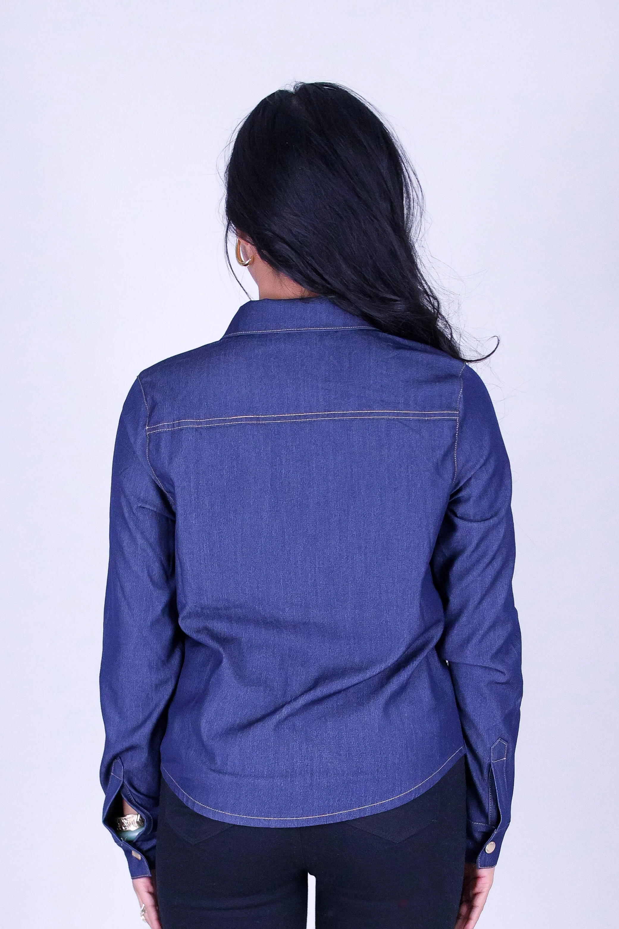 ROGUE BLUE BUTTON DOWN TOP - Image 4