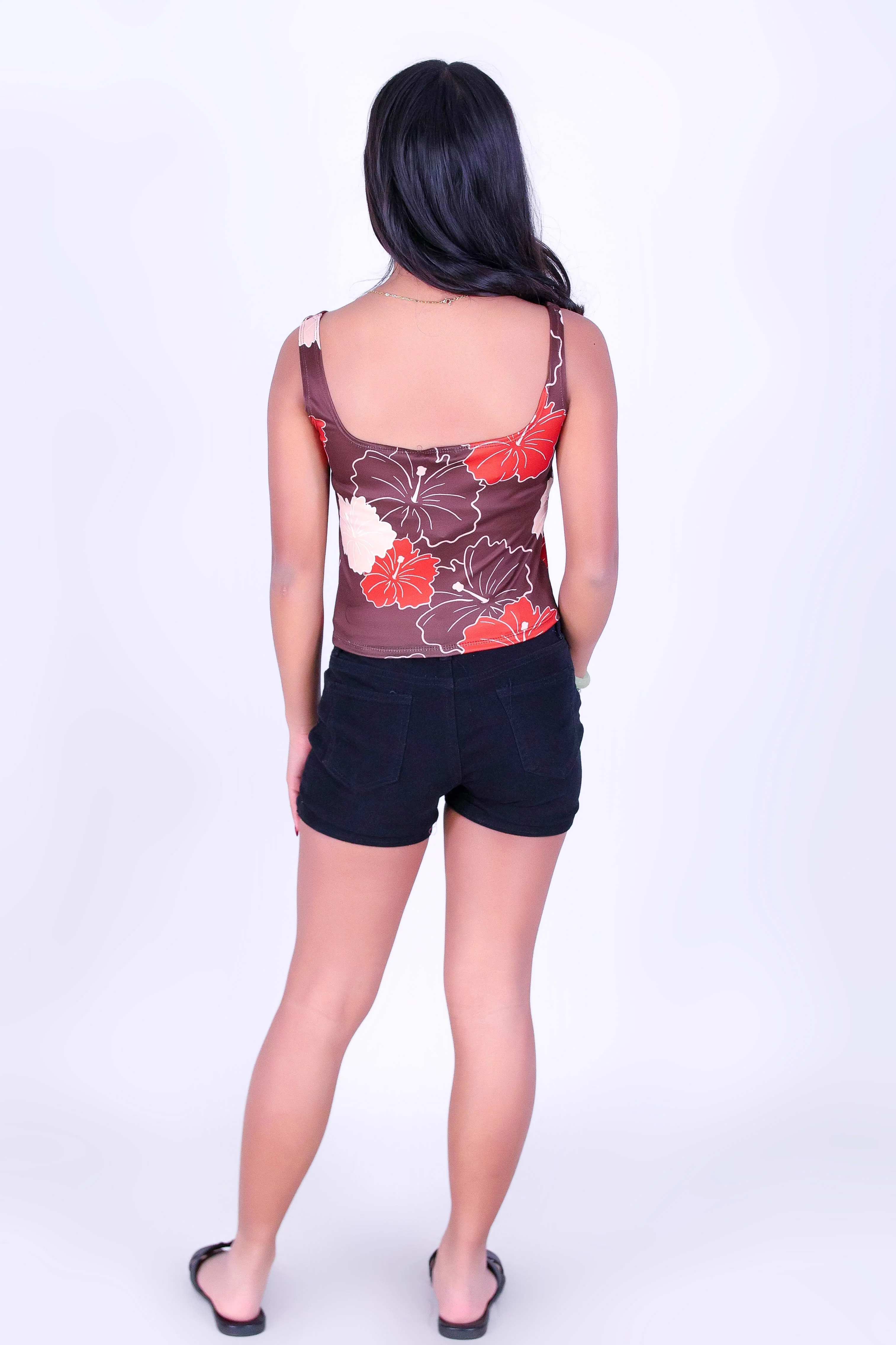 MULTI ALOALO SQUARE NECK TANK TOP | KIDS SIZE 2-16 - Image 3