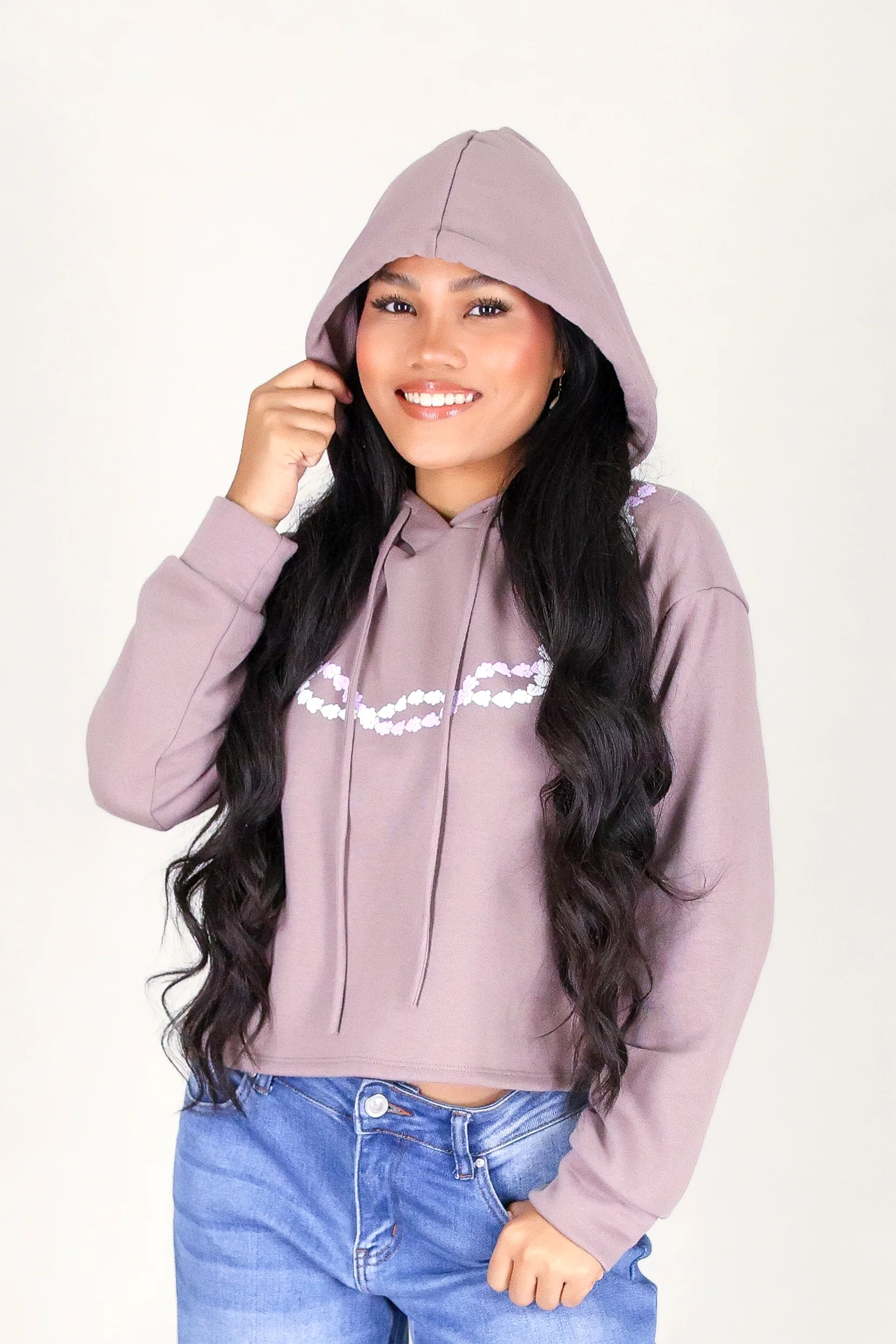 CROWN FLOWER TWIST LEI HOODIE - Image 2