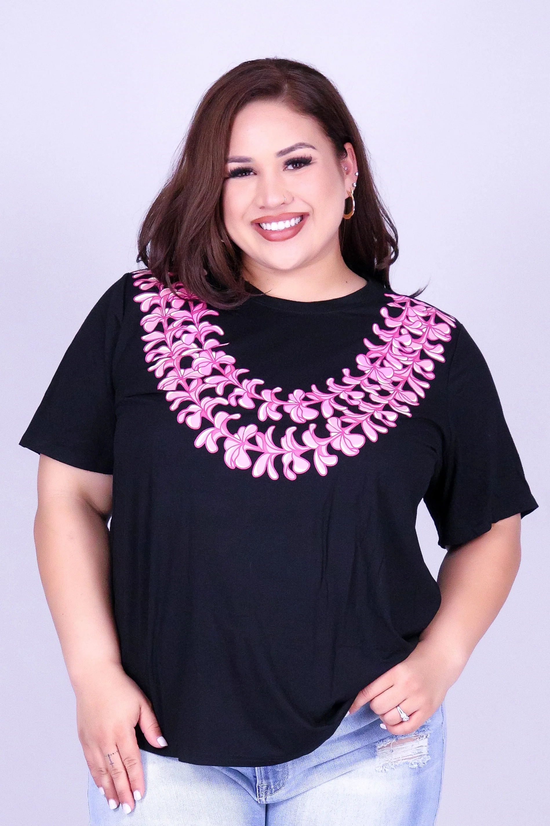 2 STRAND PLUMERIA LEI TEE - Image 2