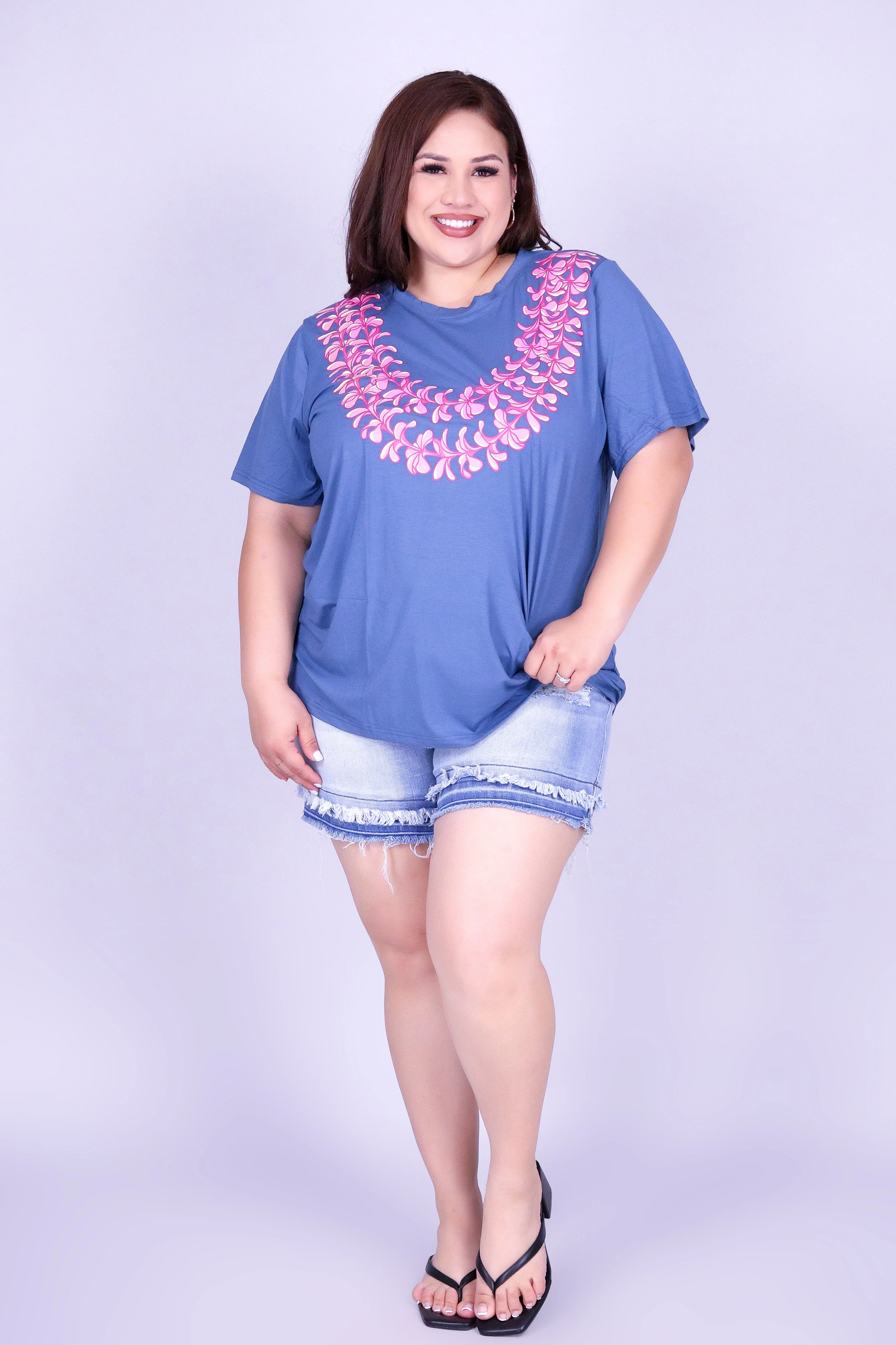 2 STRAND PLUMERIA LEI TEE