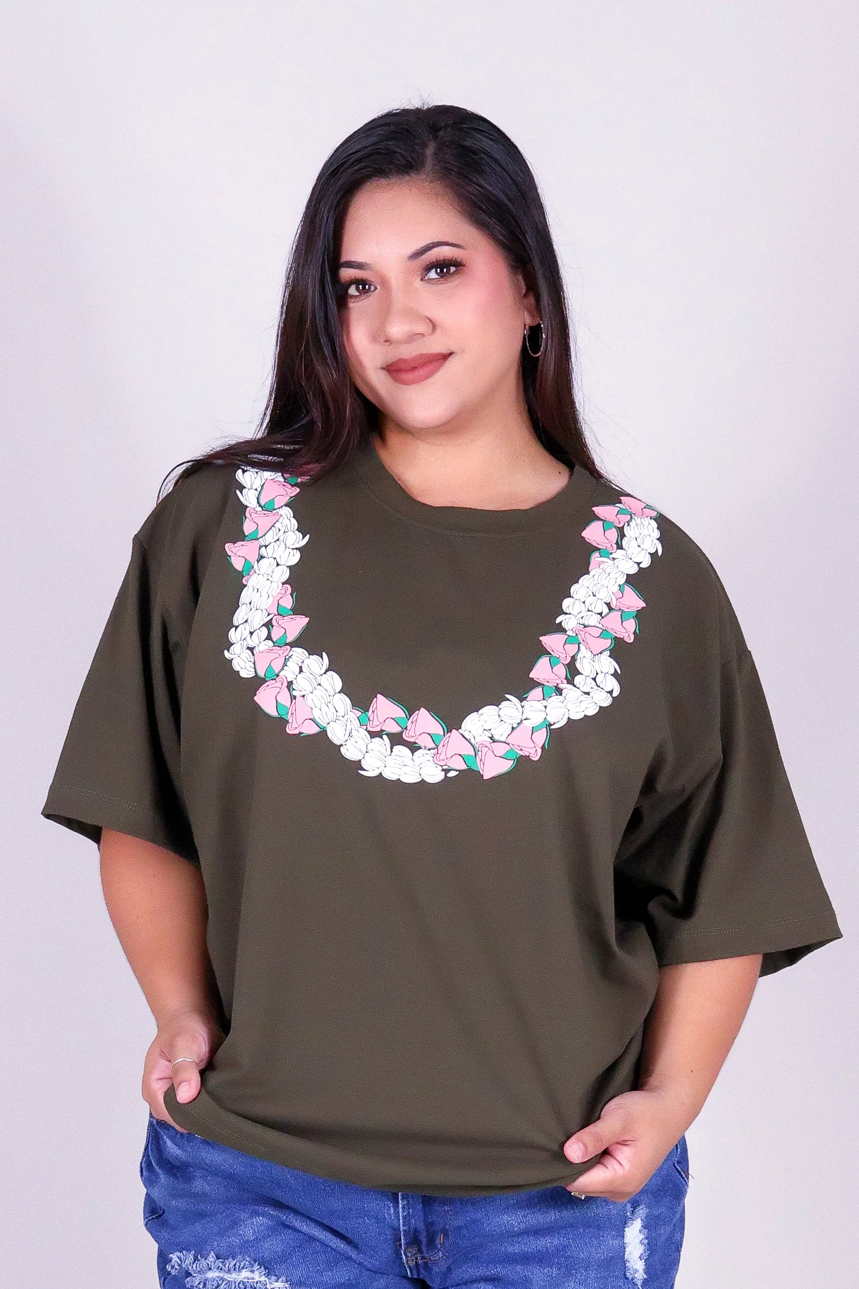 2 PIKAKE LOKELANI OVERSIZED LEI TEE - Image 2