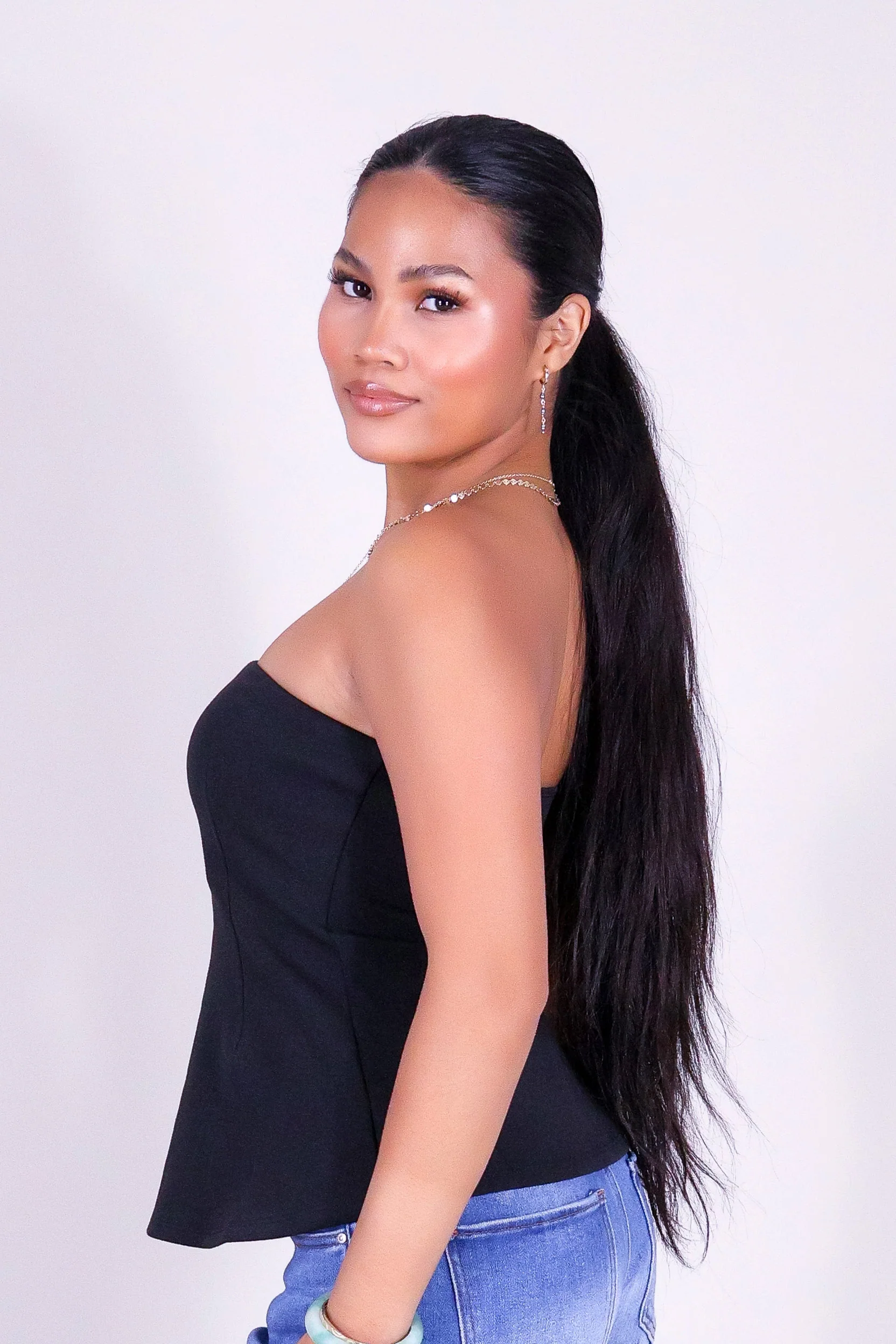 GET IT RIGHT PEPLUM TUBE TOP - Image 3