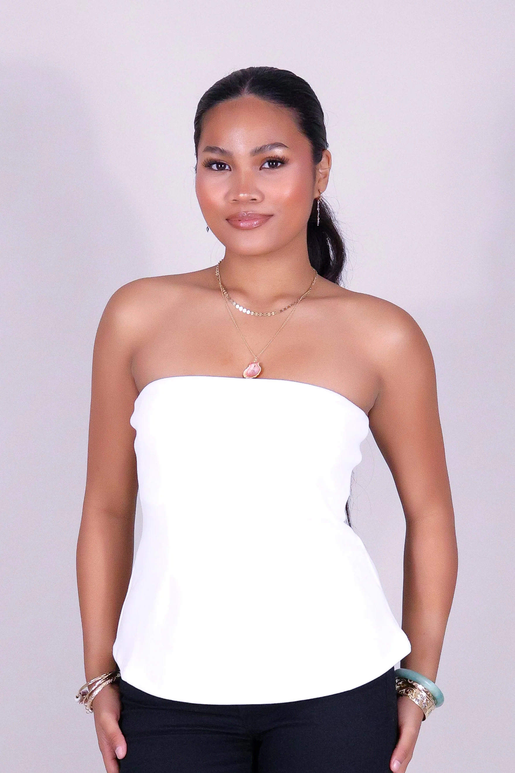 GET IT RIGHT PEPLUM TUBE TOP - Image 2