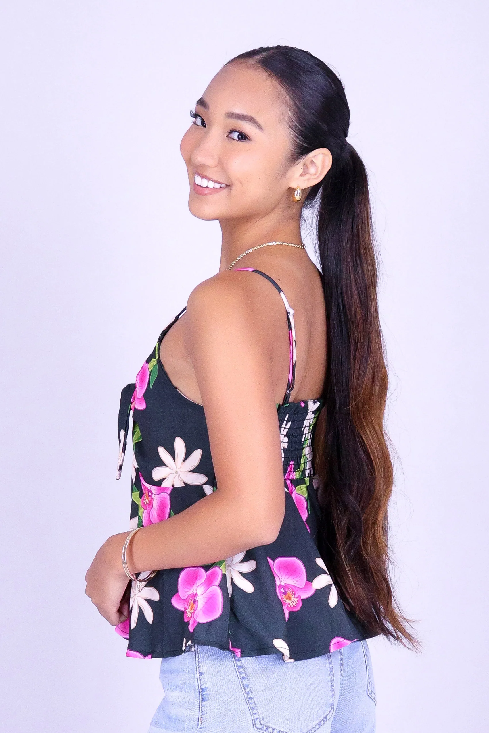 ORCHID TIARE TIE FRONT TOP - Image 3