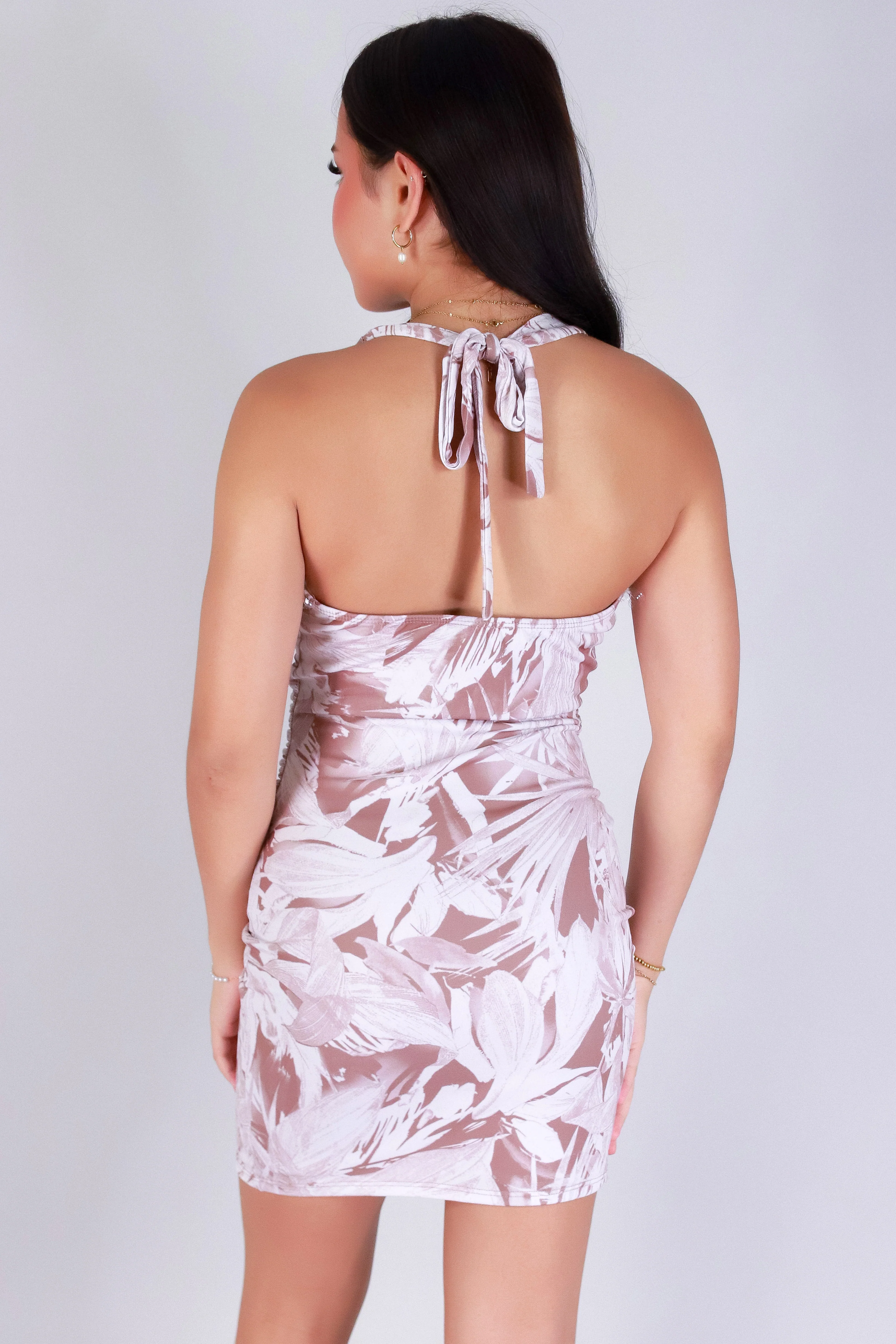 DRAPED IN DESIRE HALTER DRESS - Image 3
