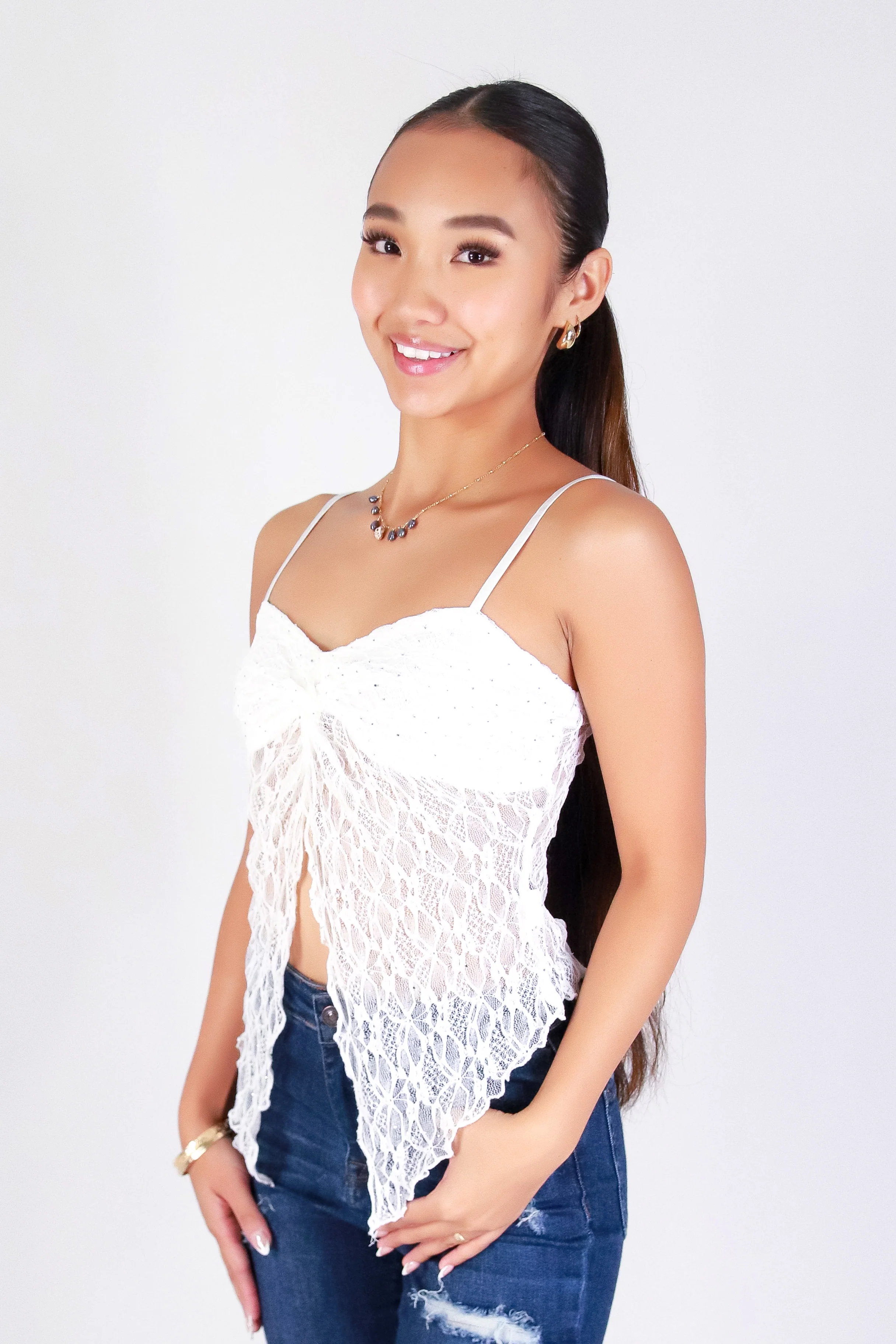 LACE WHISPER FLYAWAY TOP - Image 2