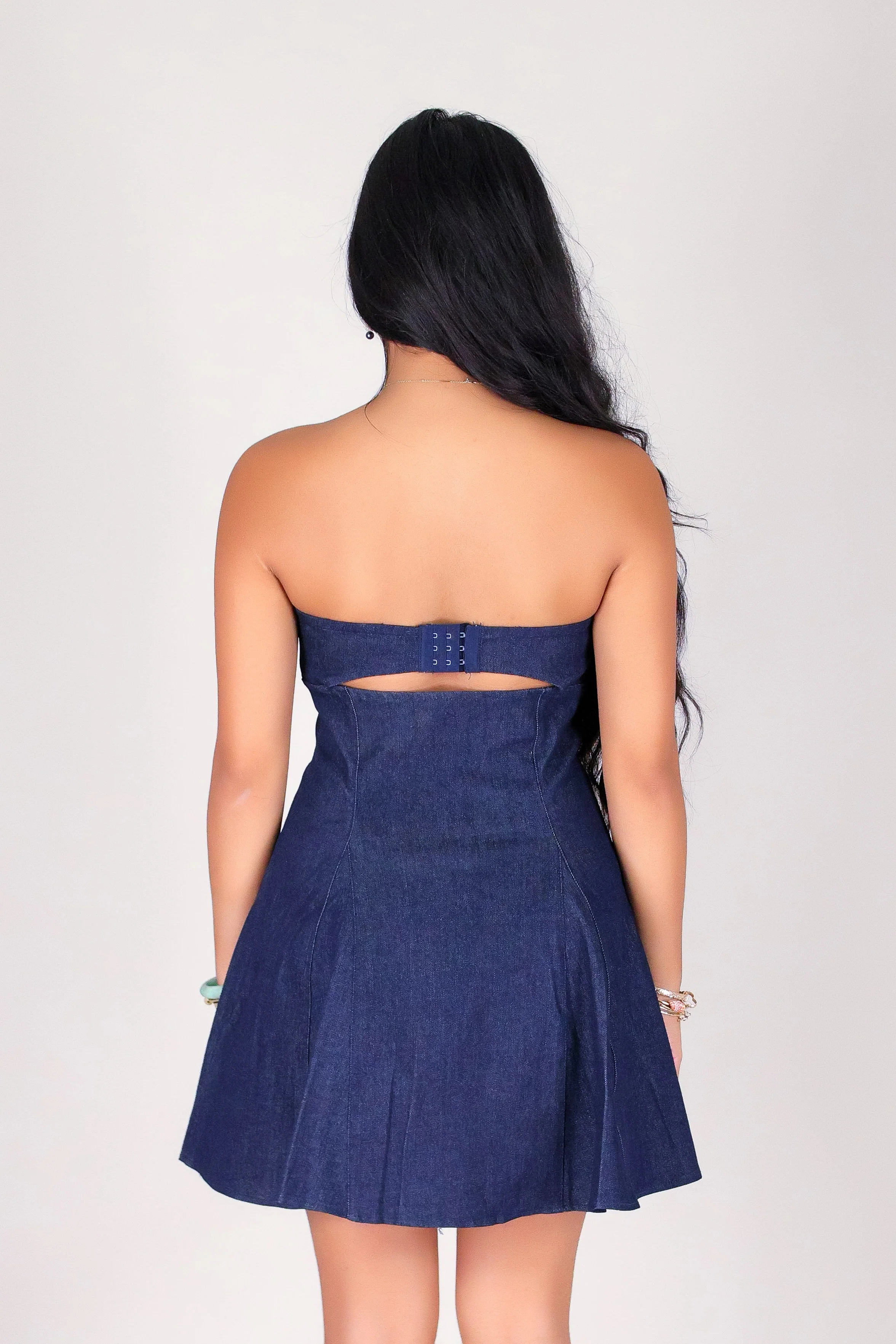 SWEET ON DENIM MINI TUBE DRESS - Image 4
