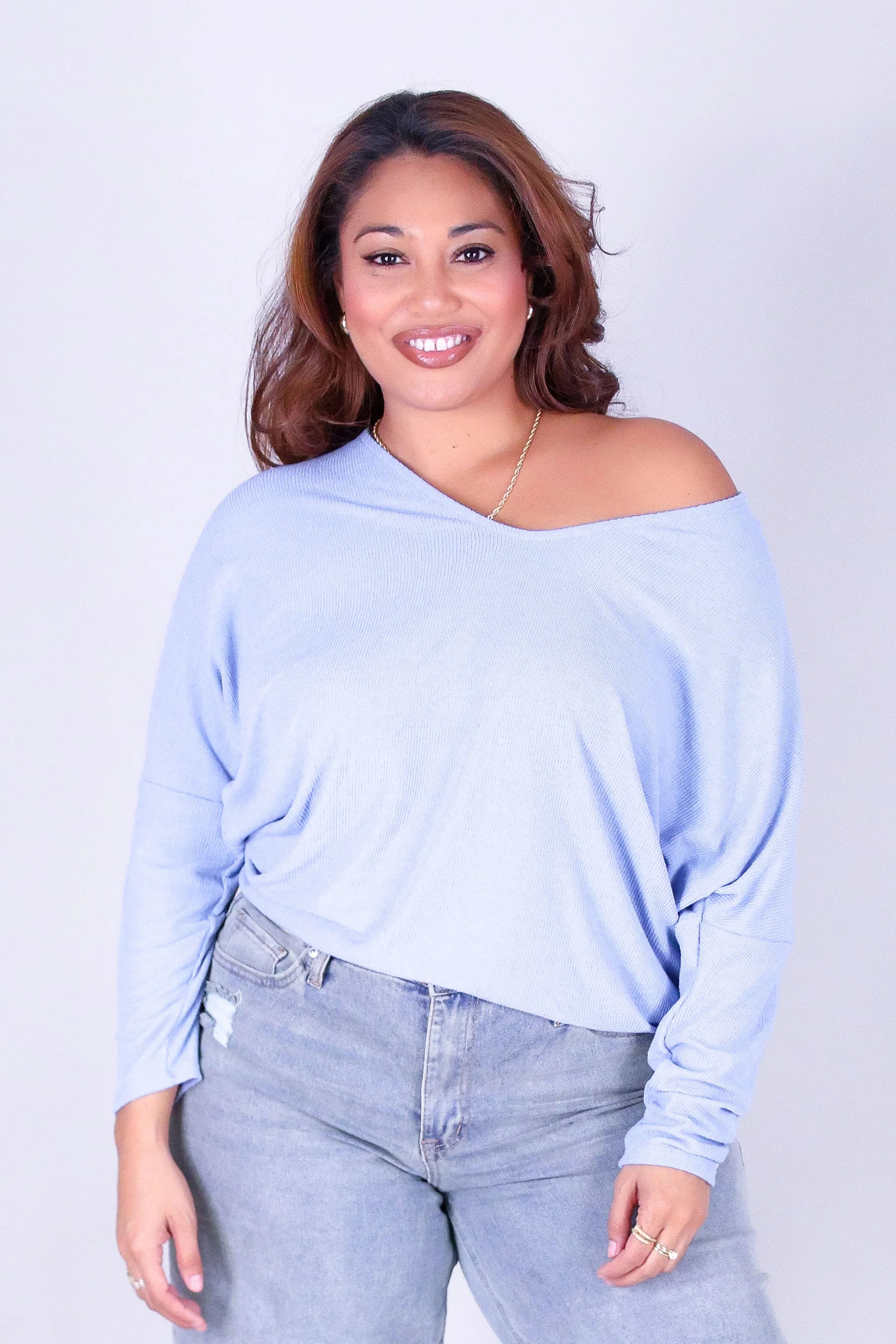 RIBBED CHARM LONG SLEEVE TOP - Image 2