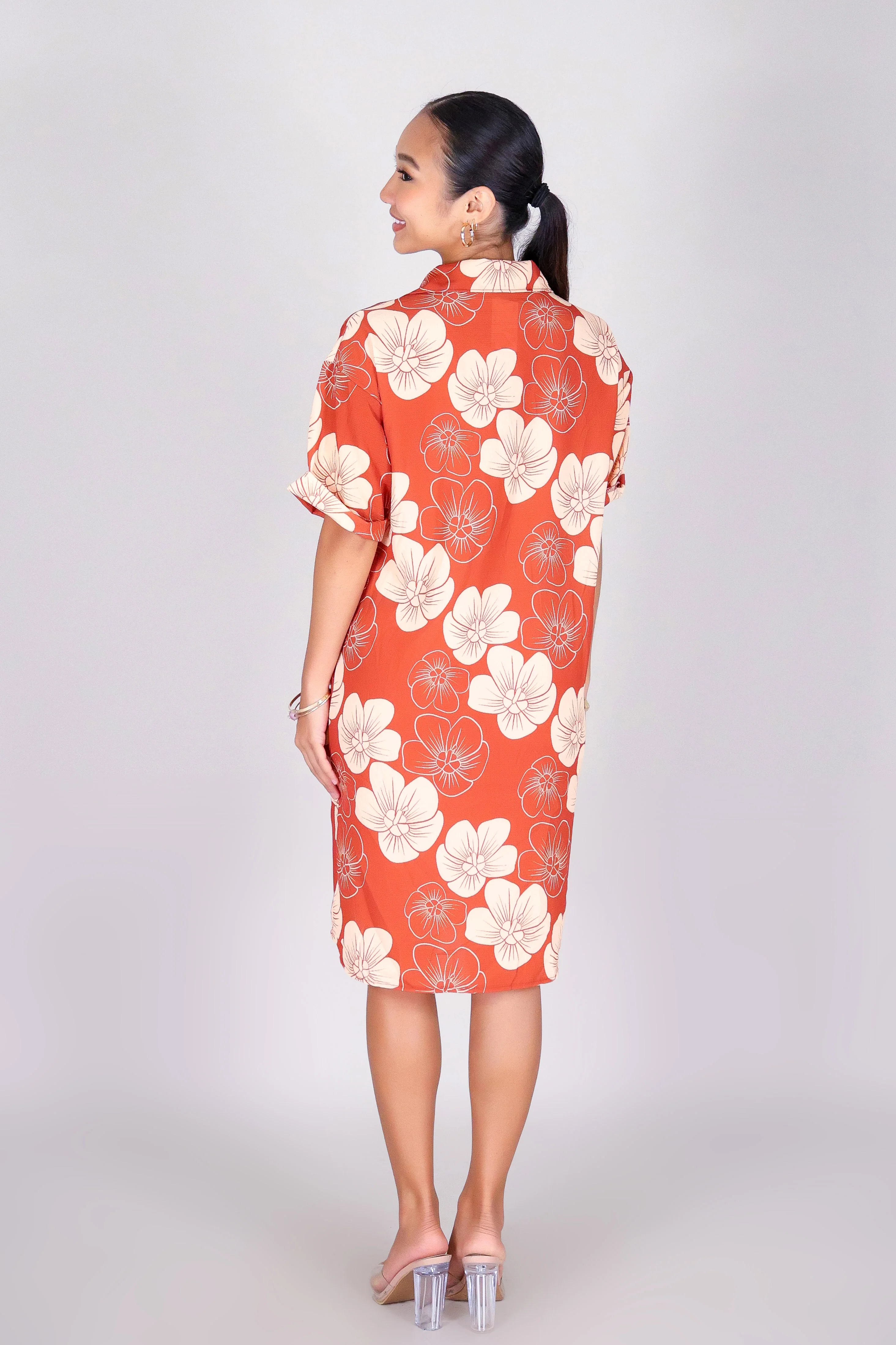 HAU FLOWER BUTTON DOWN DRESS - Image 3