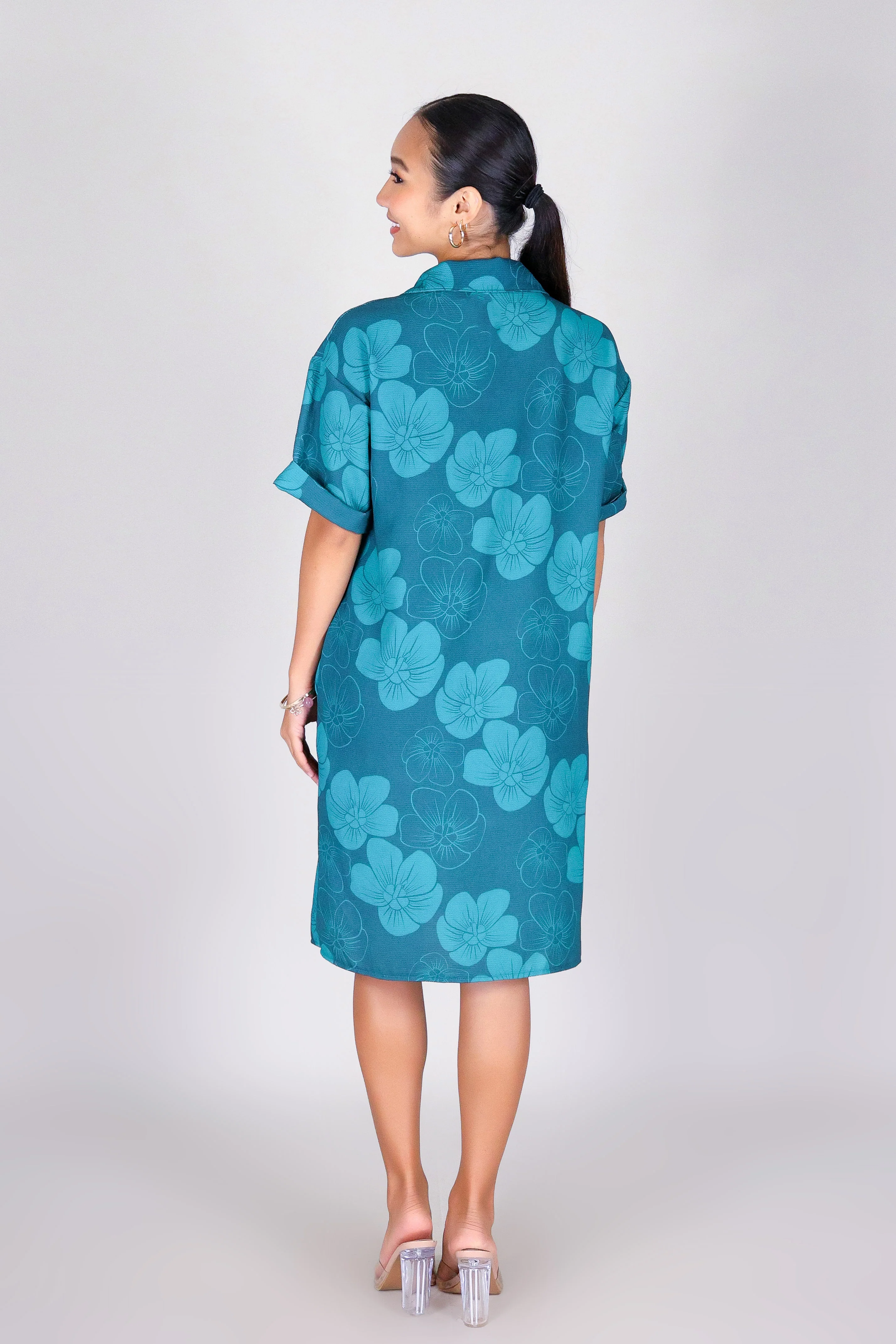 HAU FLOWER BUTTON DOWN DRESS - Image 3