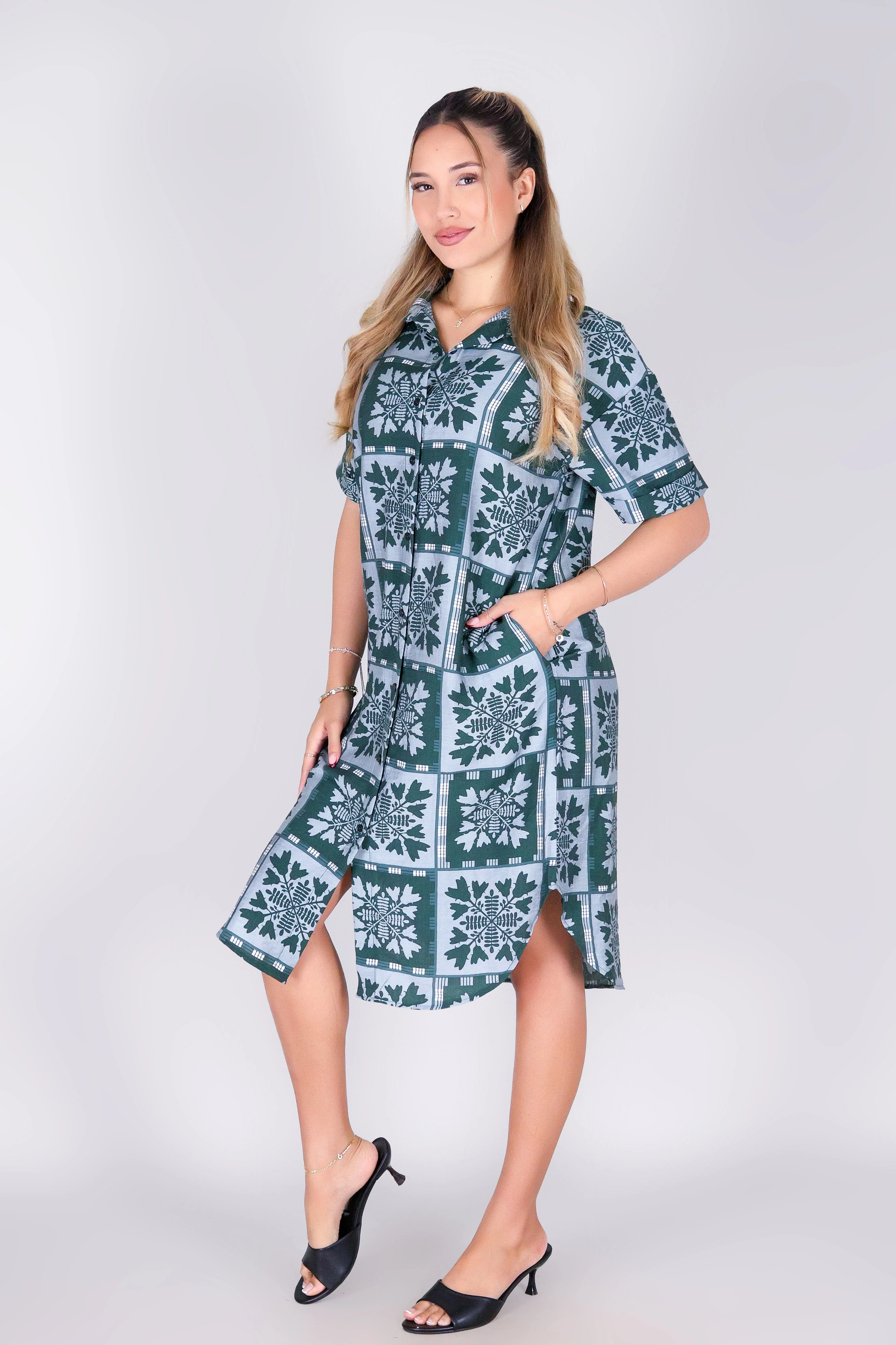 ULEI QUILT BUTTON DOWN DRESS - Image 2