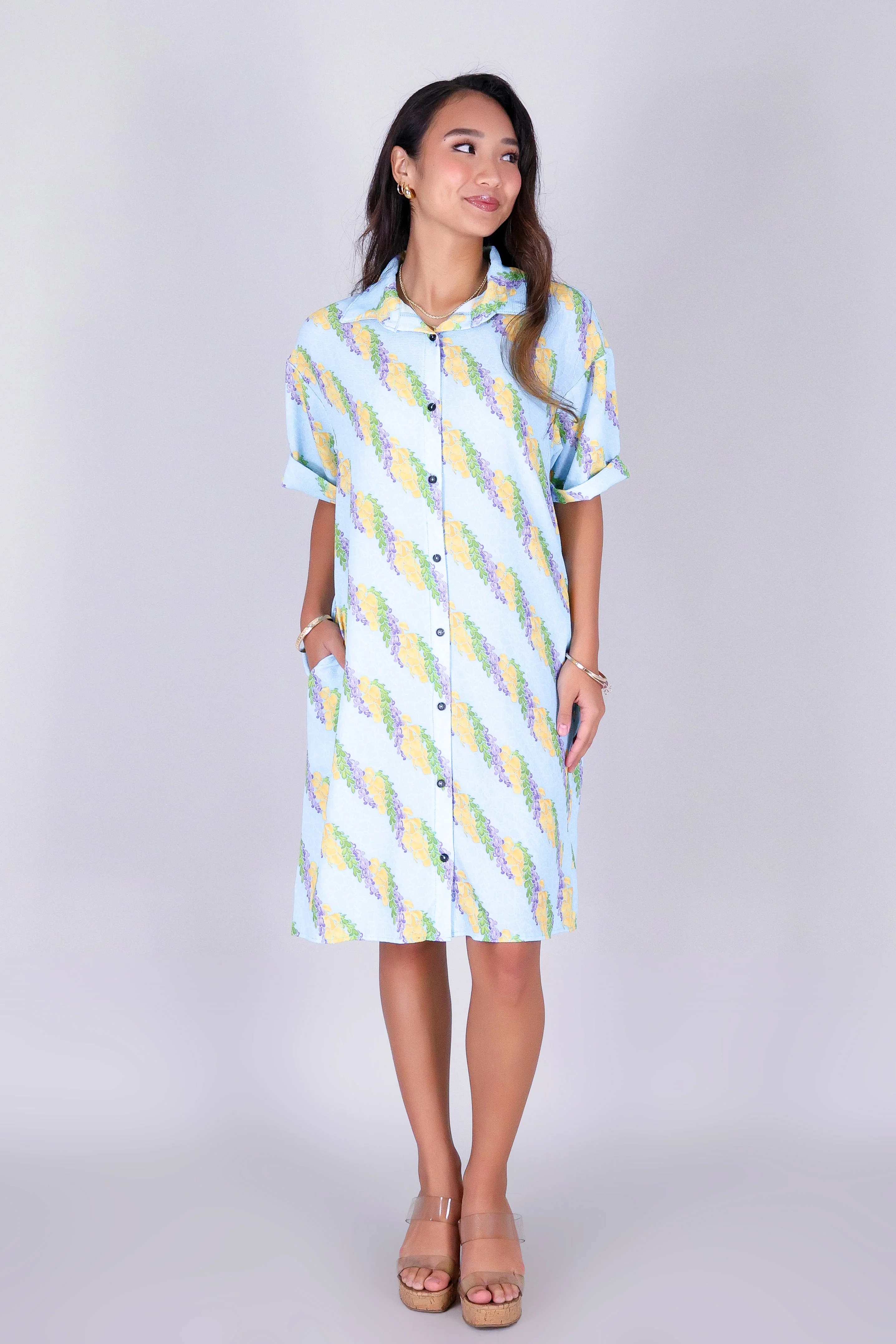 TWISTED LEI BUTTON DOWN DRESS - Image 4