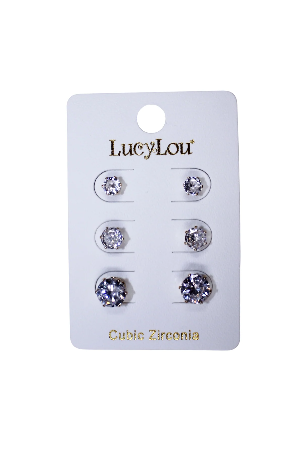 3 PAIR CUBIC STUDS